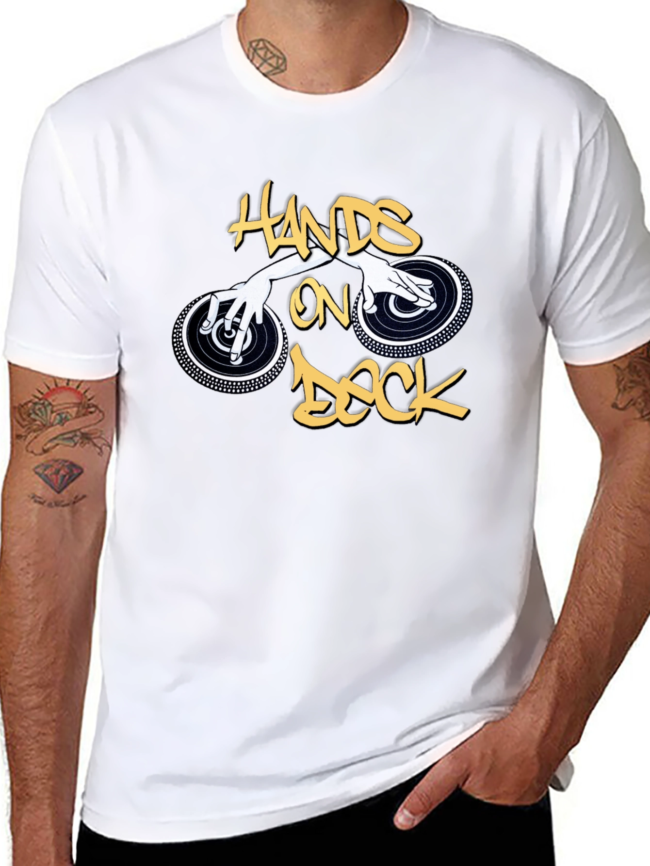 Hands on Deck Graphic Black T-Shirt
