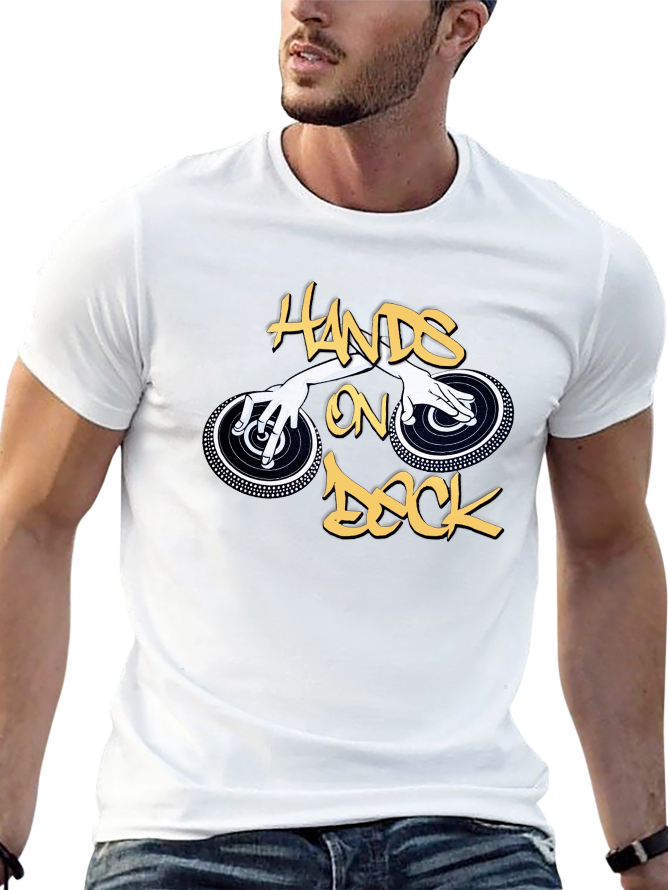 Hands on Deck Graphic Black T-Shirt