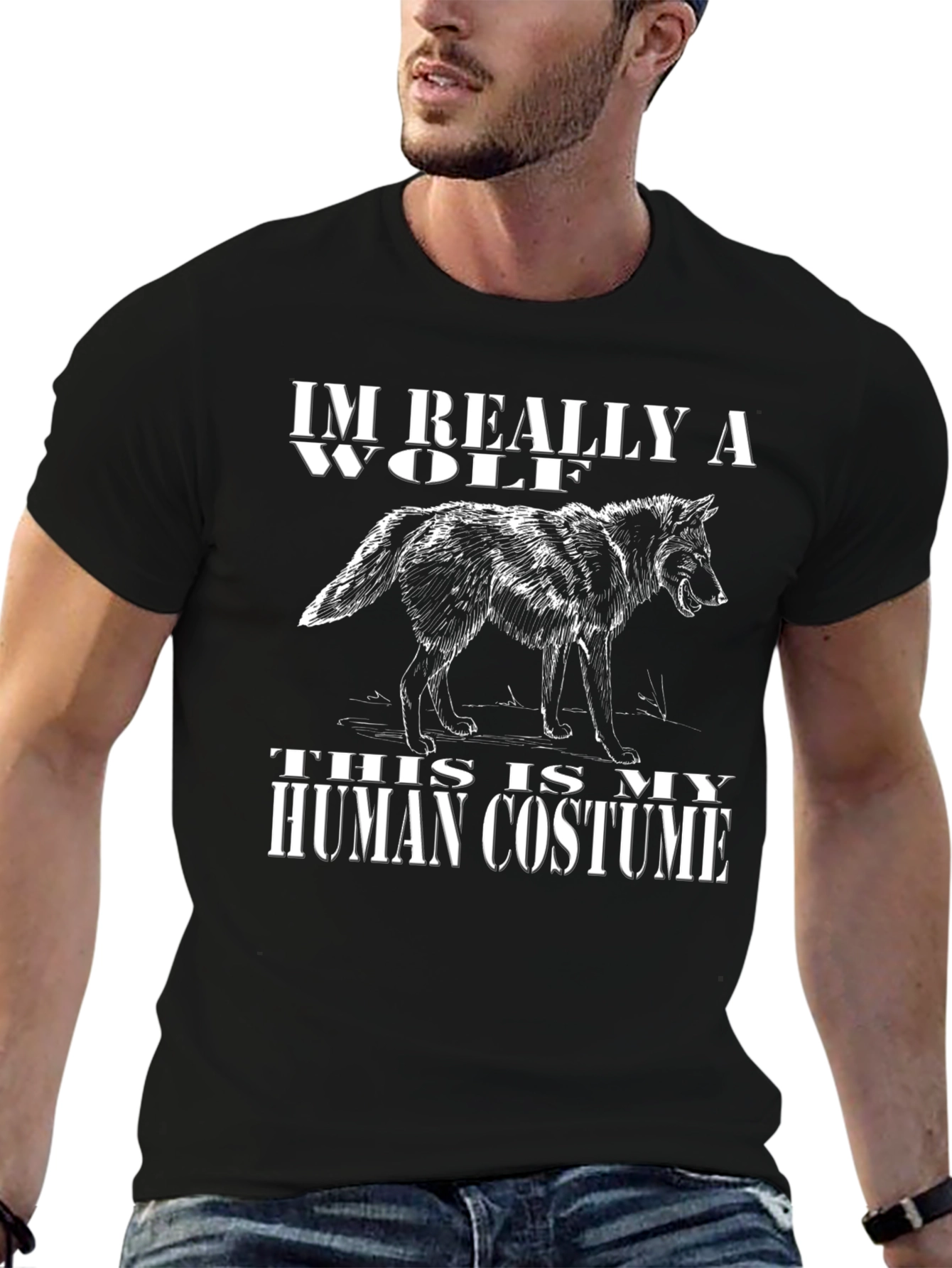 Im Really A Wolf - Human Costume T-Shirt