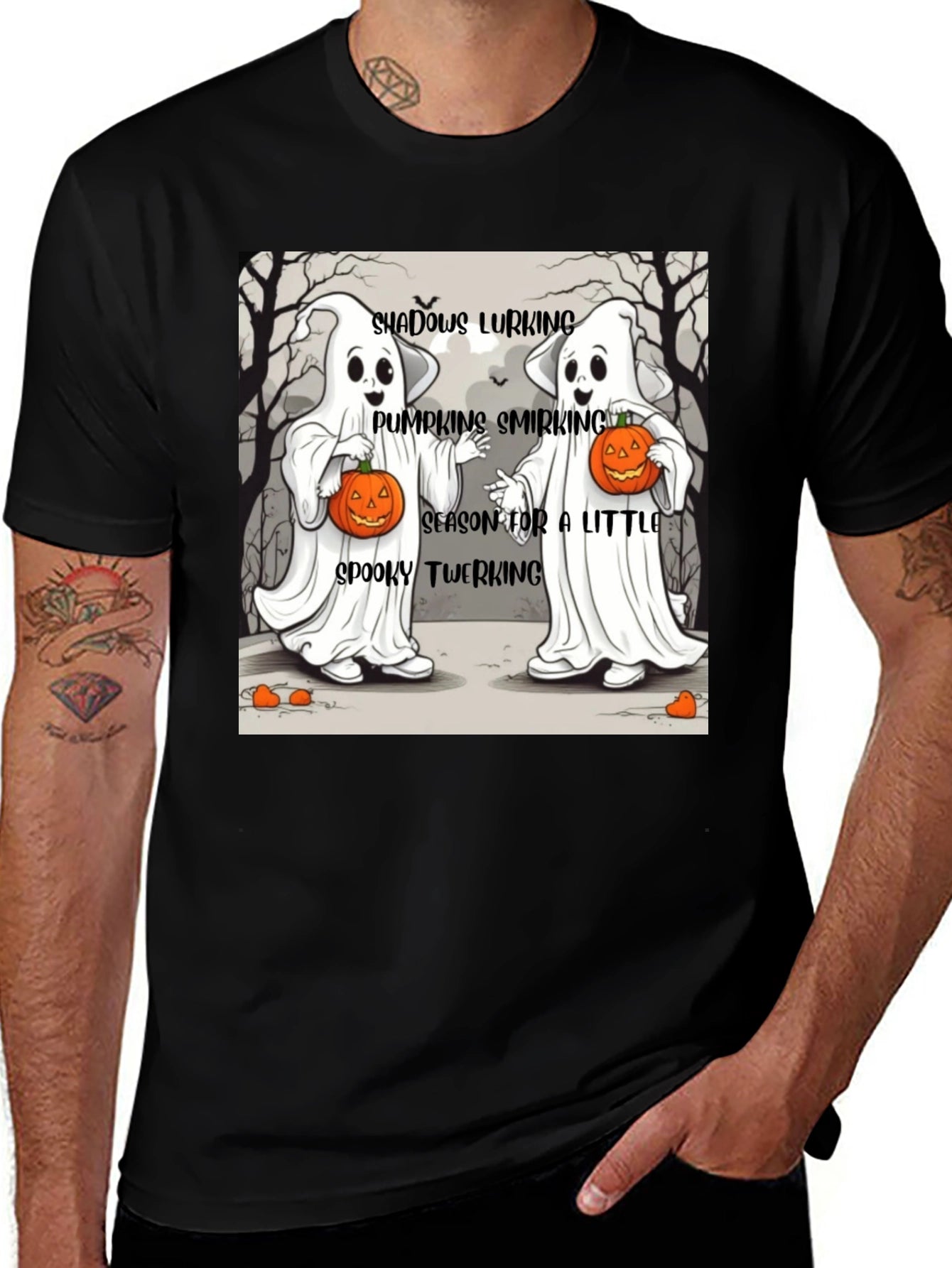 Spooky Twerking Ghosts Halloween T-Shirt