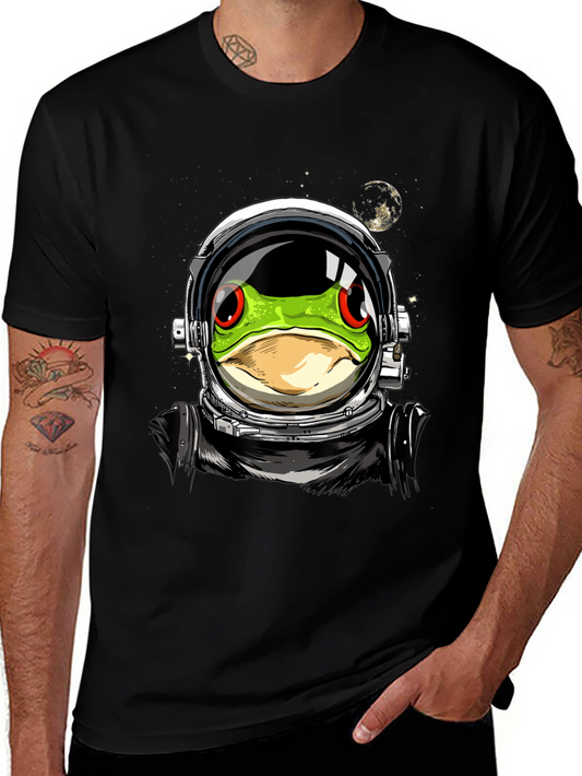 Astronaut Frog Graphic T-Shirt - Outer Space Style