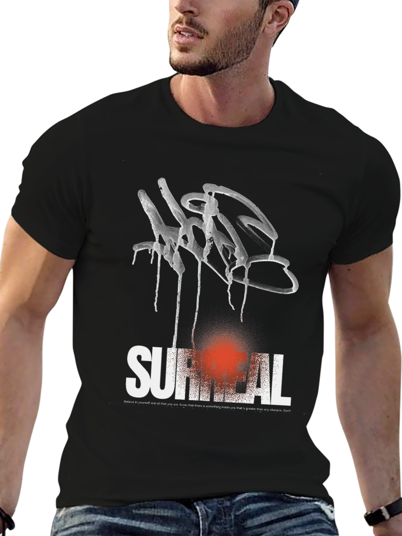 Surreal Graffiti Graphic Tee - Black