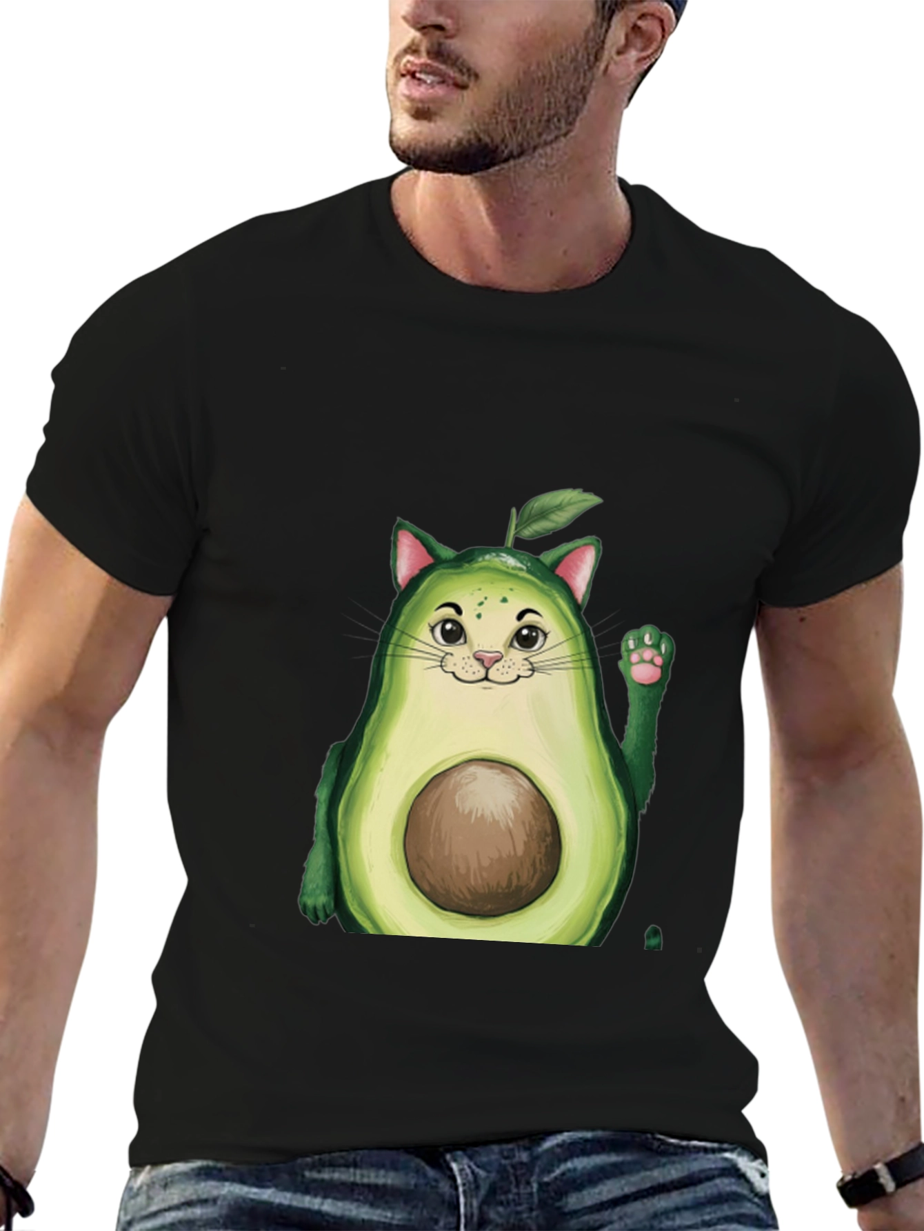 Avocado Cat T-Shirt - Cute & Unique Design