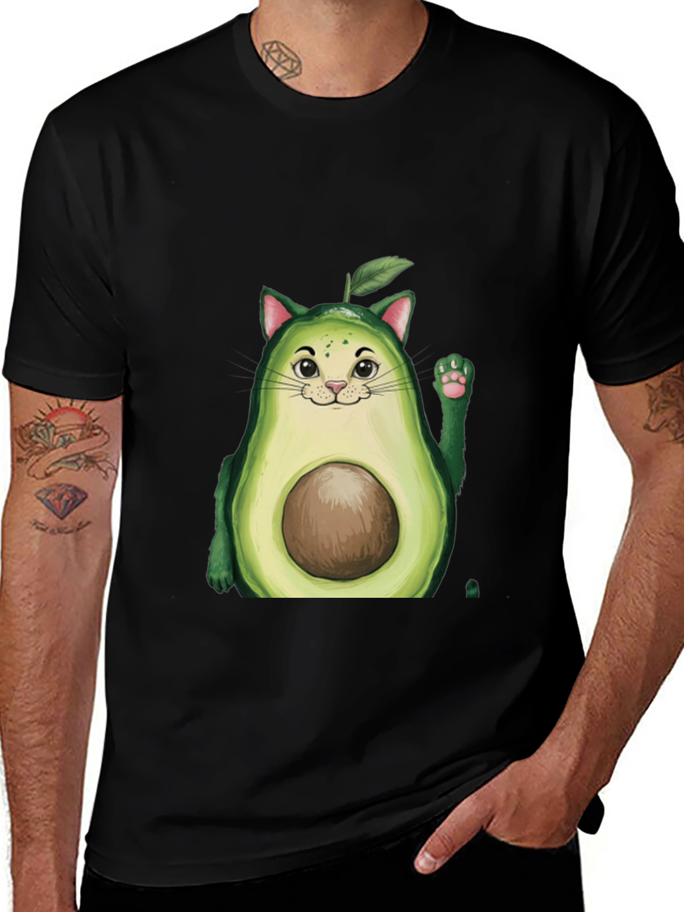 Avocado Cat T-Shirt - Cute & Unique Design
