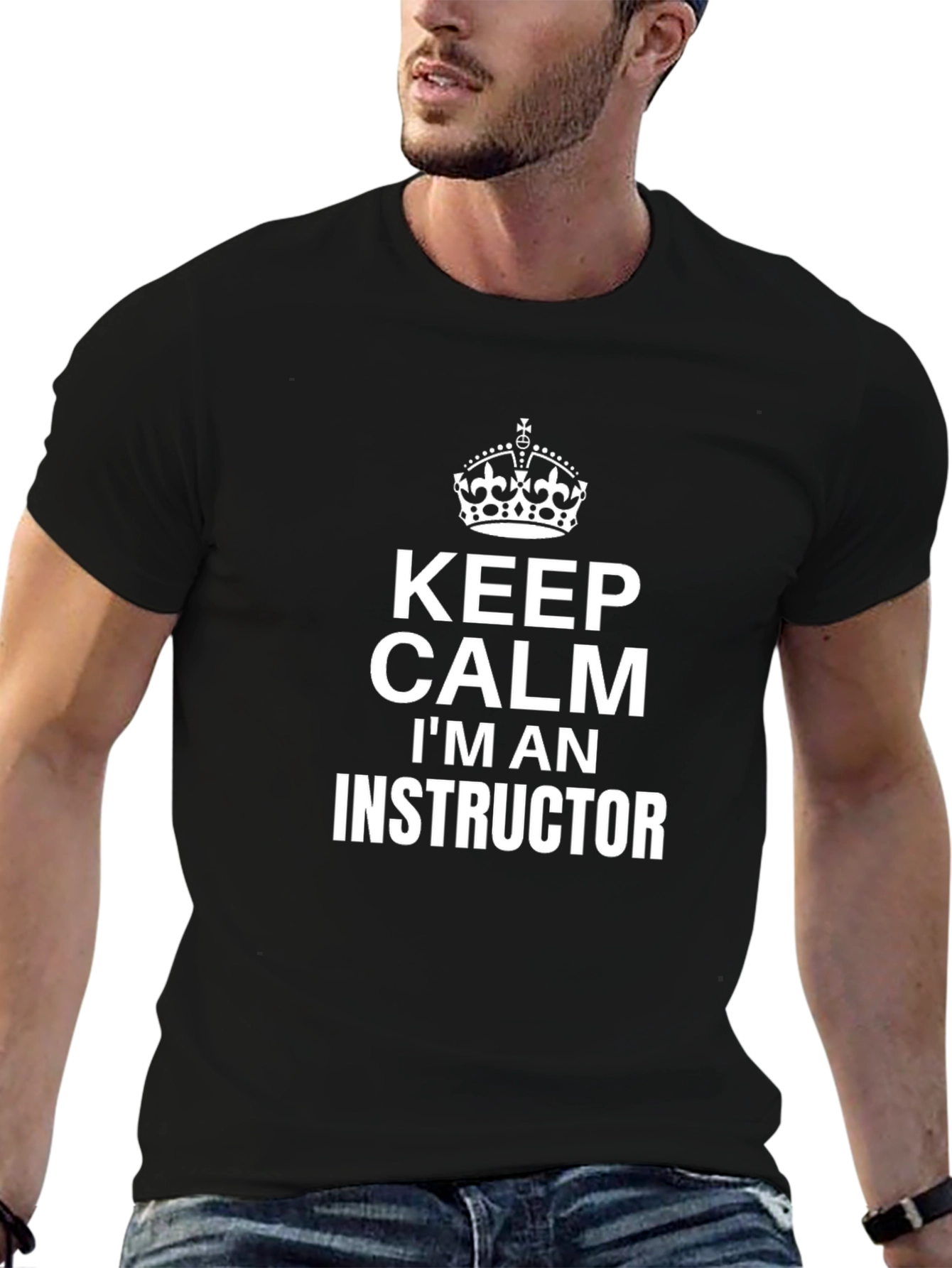 Keep Calm Im An Instructor Black T-Shirt
