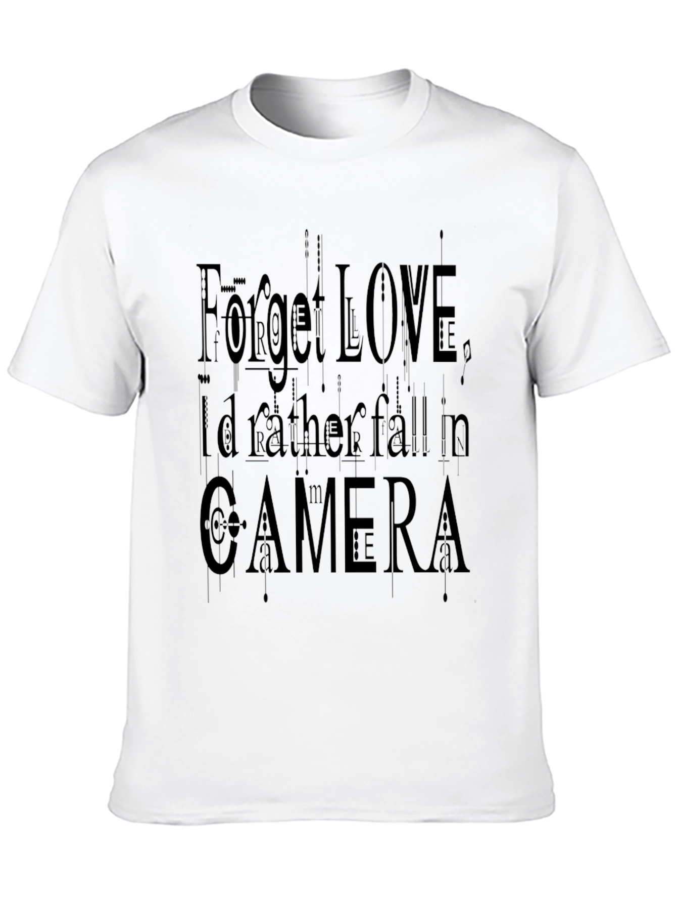 Forget Love Camera Black T-Shirt