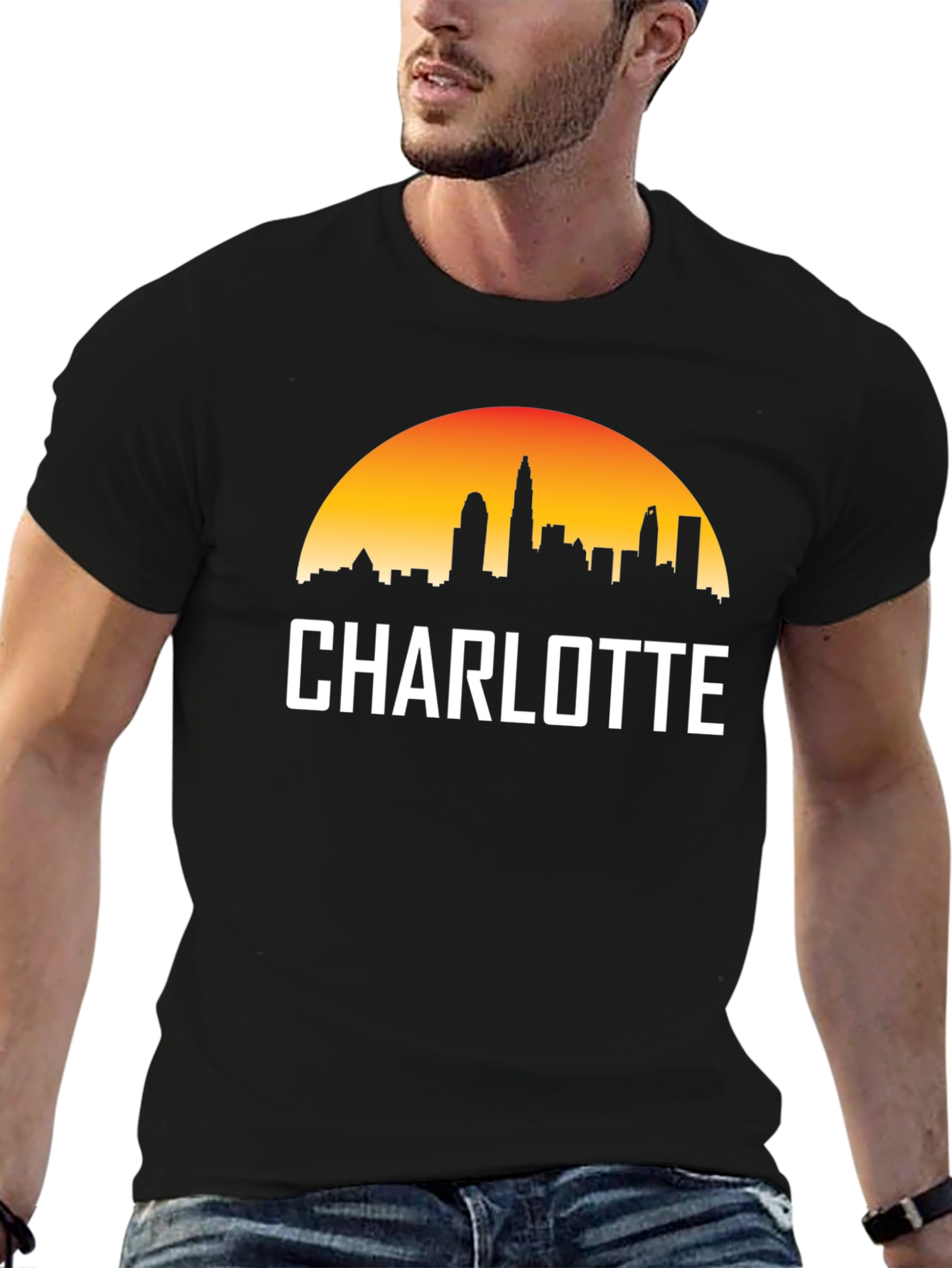 Charlotte Skyline T-Shirt - Cityscape Graphic Tee