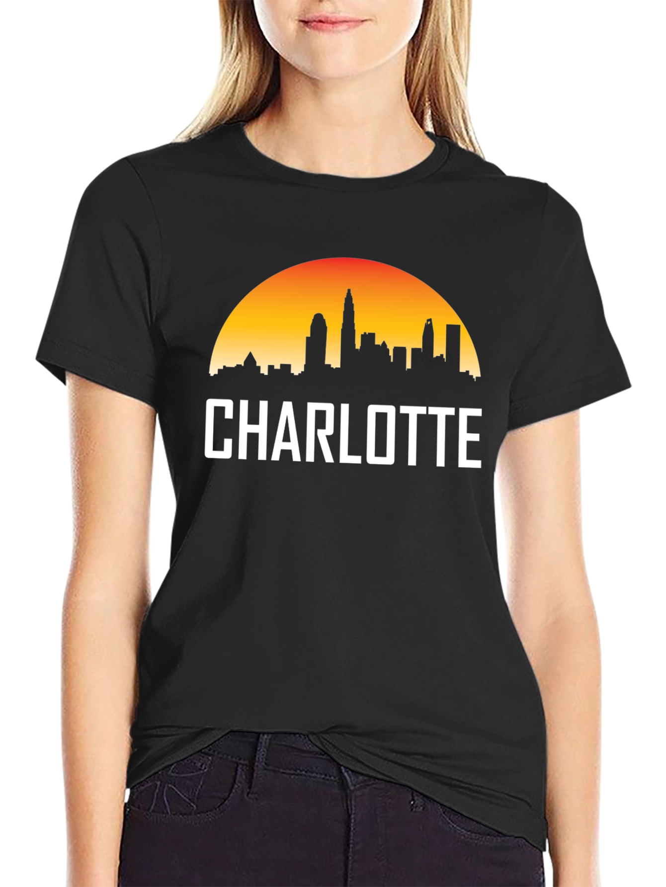 Charlotte Skyline T-Shirt - Cityscape Graphic Tee