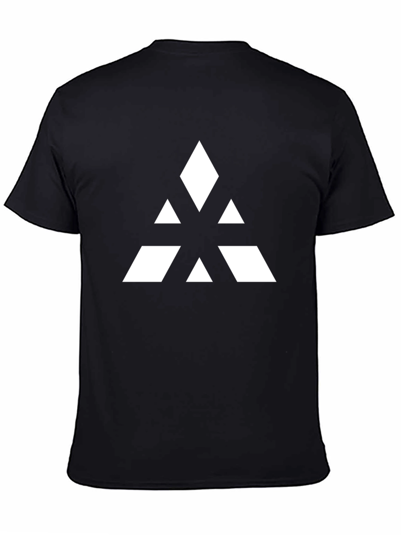 Abstract Triangle Graphic Tee - Black