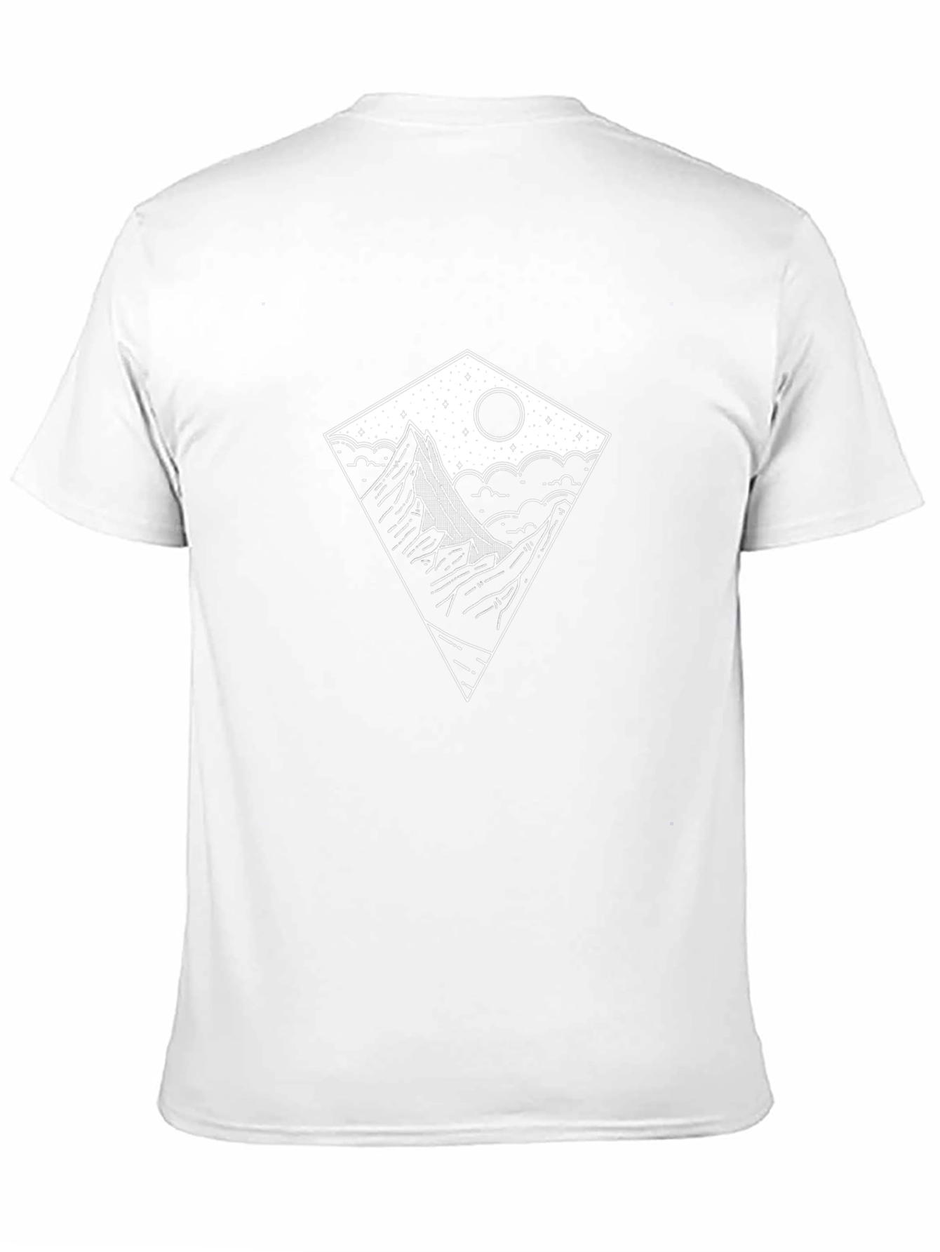 Mountainscape Graphic Tee - Black Cotton T-Shirt
