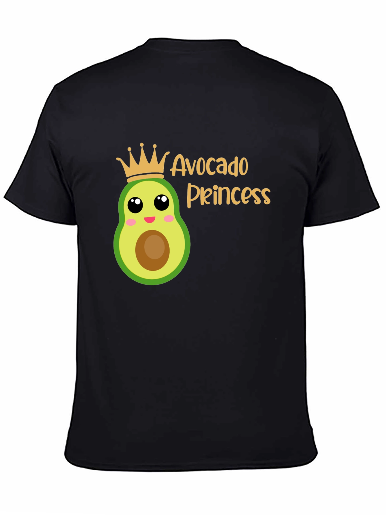 Avocado Princess Graphic T-Shirt - Black