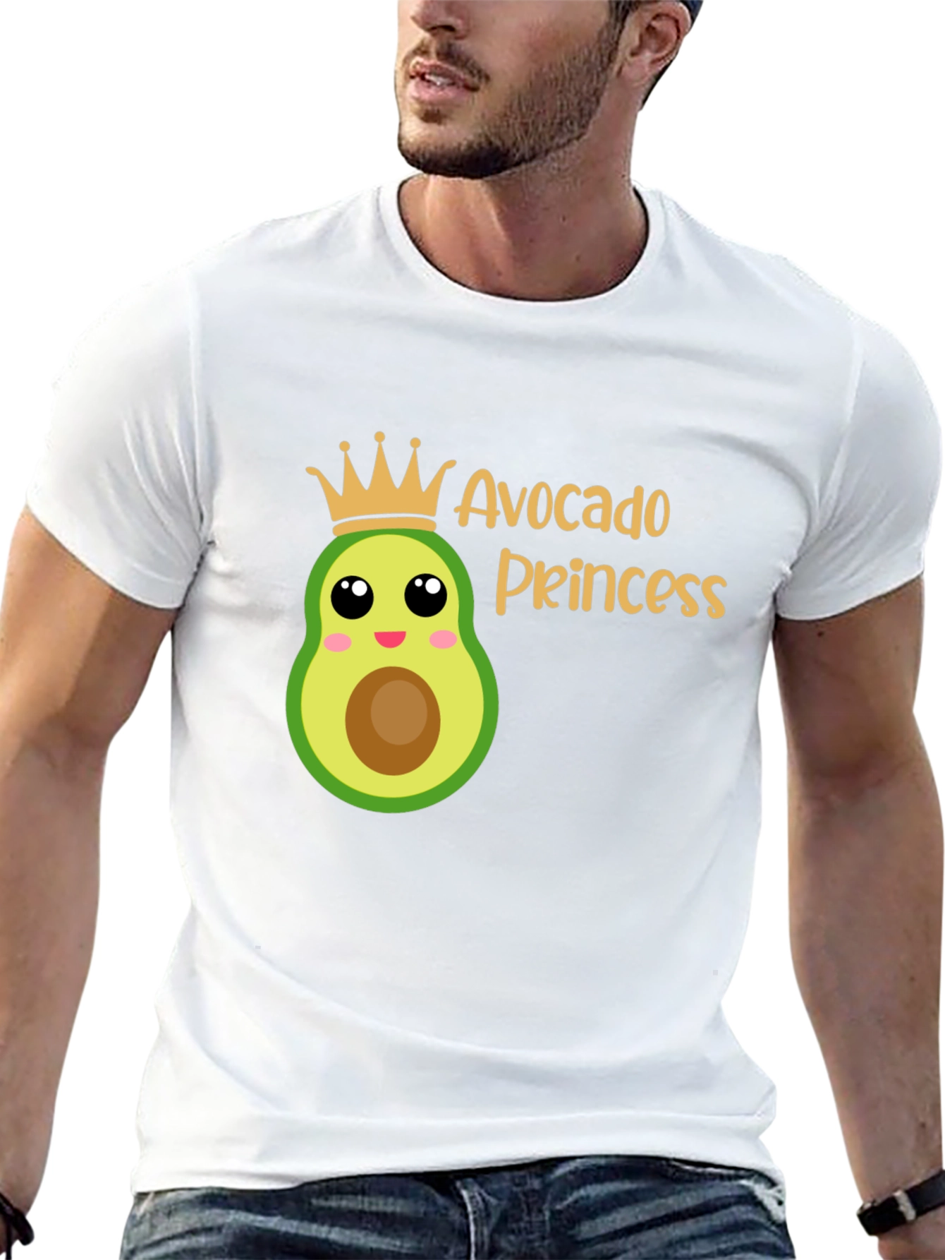 Avocado Princess Graphic T-Shirt - Black
