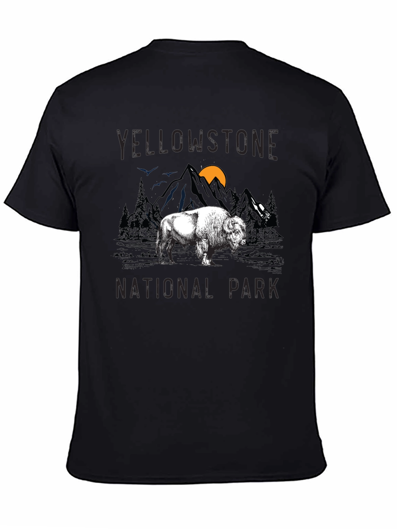 Yellowstone National Park Buffalo Graphic T-Shirt