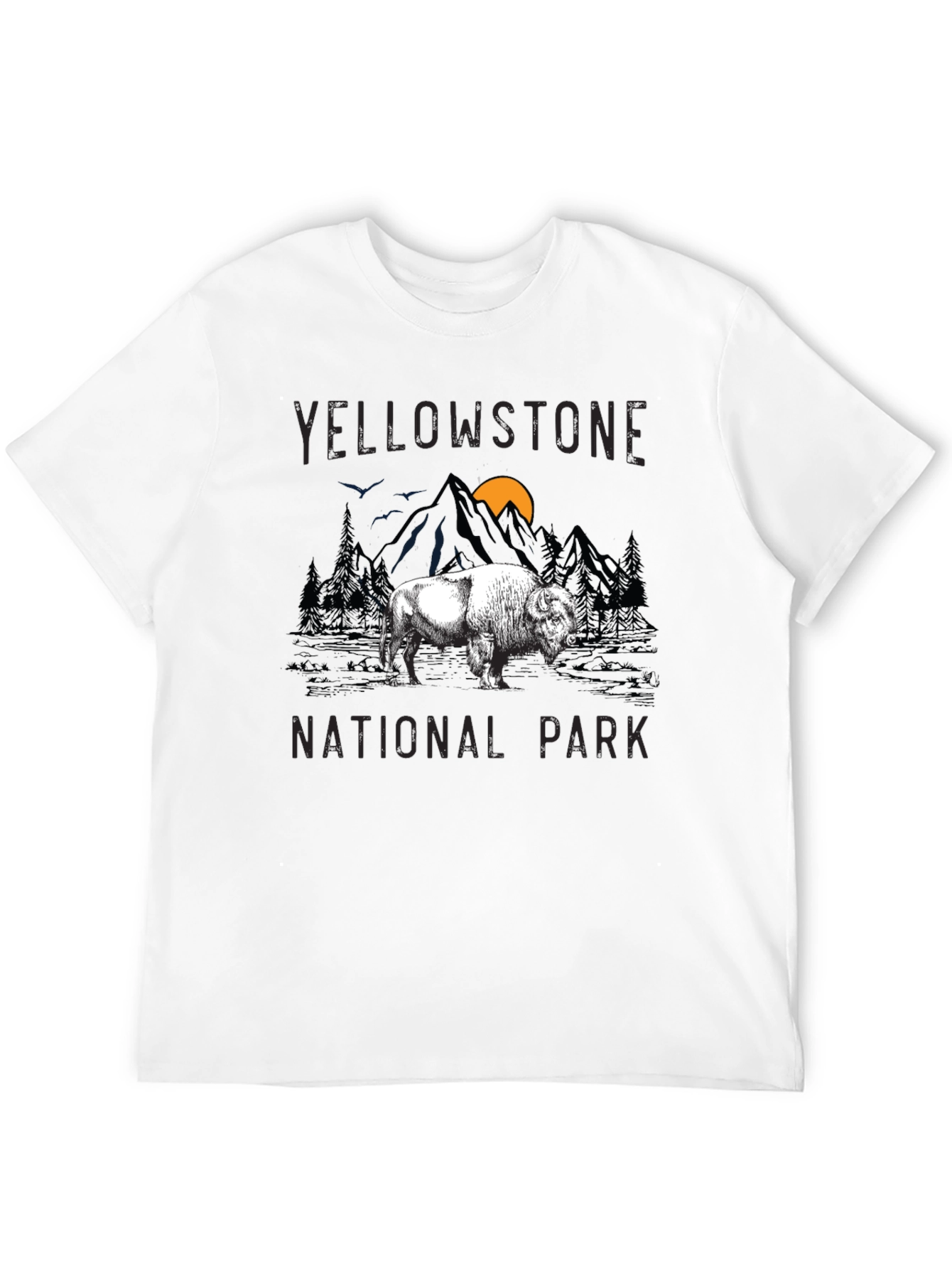 Yellowstone National Park Buffalo Graphic T-Shirt