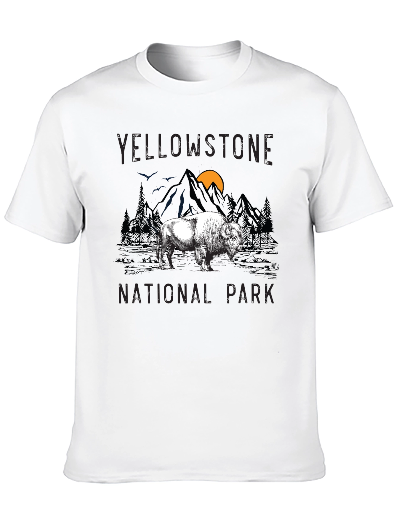 Yellowstone National Park Buffalo Graphic T-Shirt