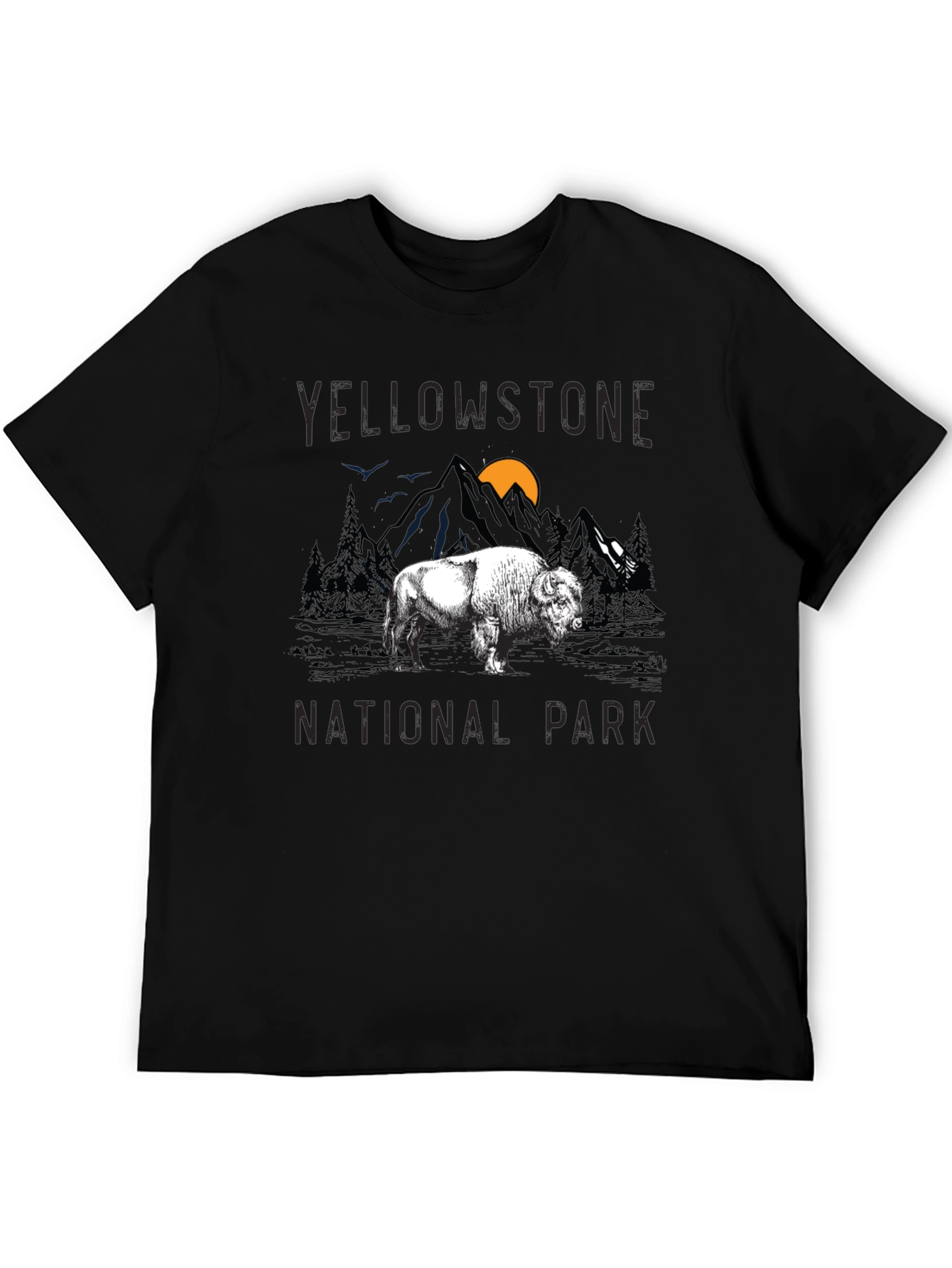 Yellowstone National Park Buffalo Graphic T-Shirt