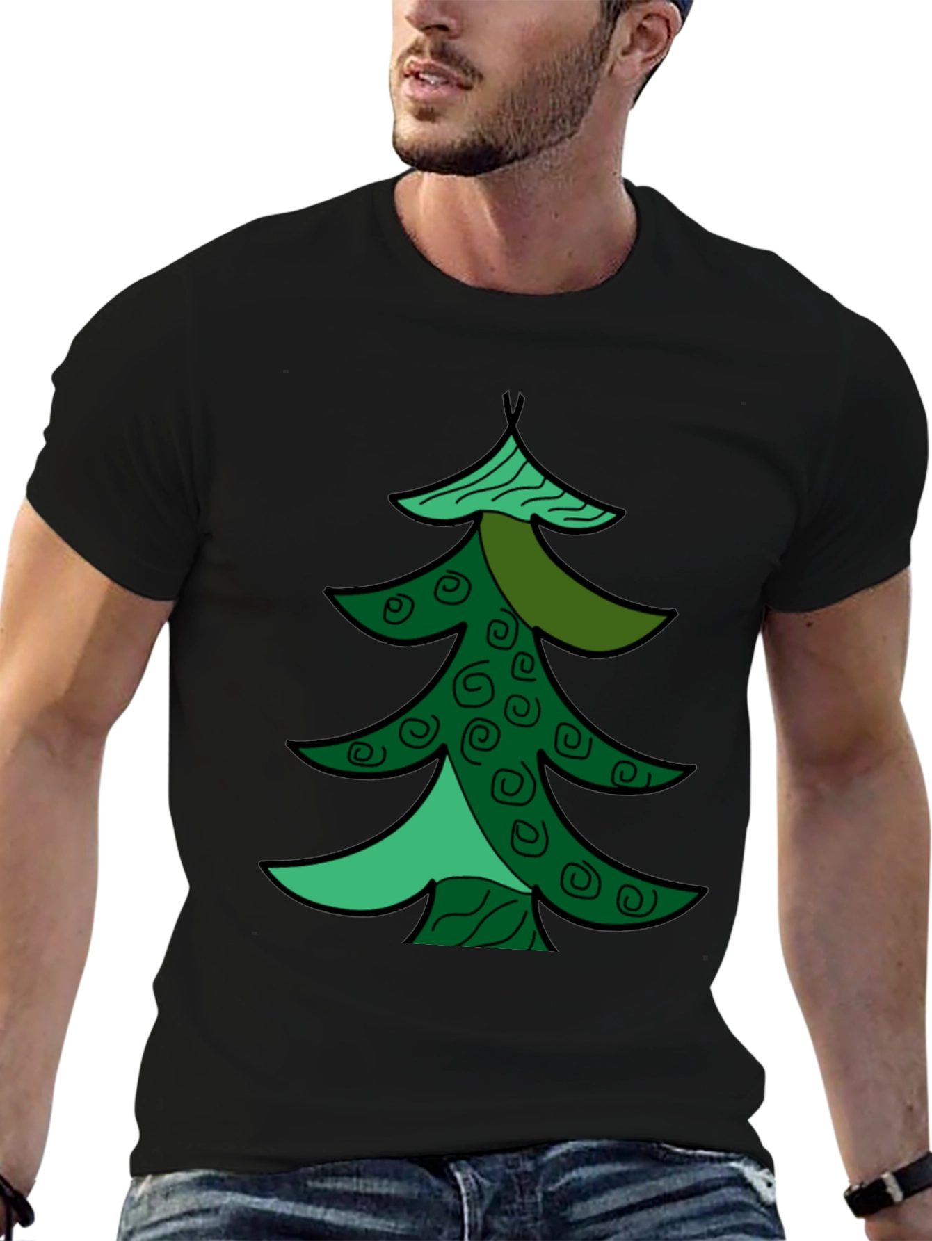 Christmas Tree Graphic Tee - Holiday Style