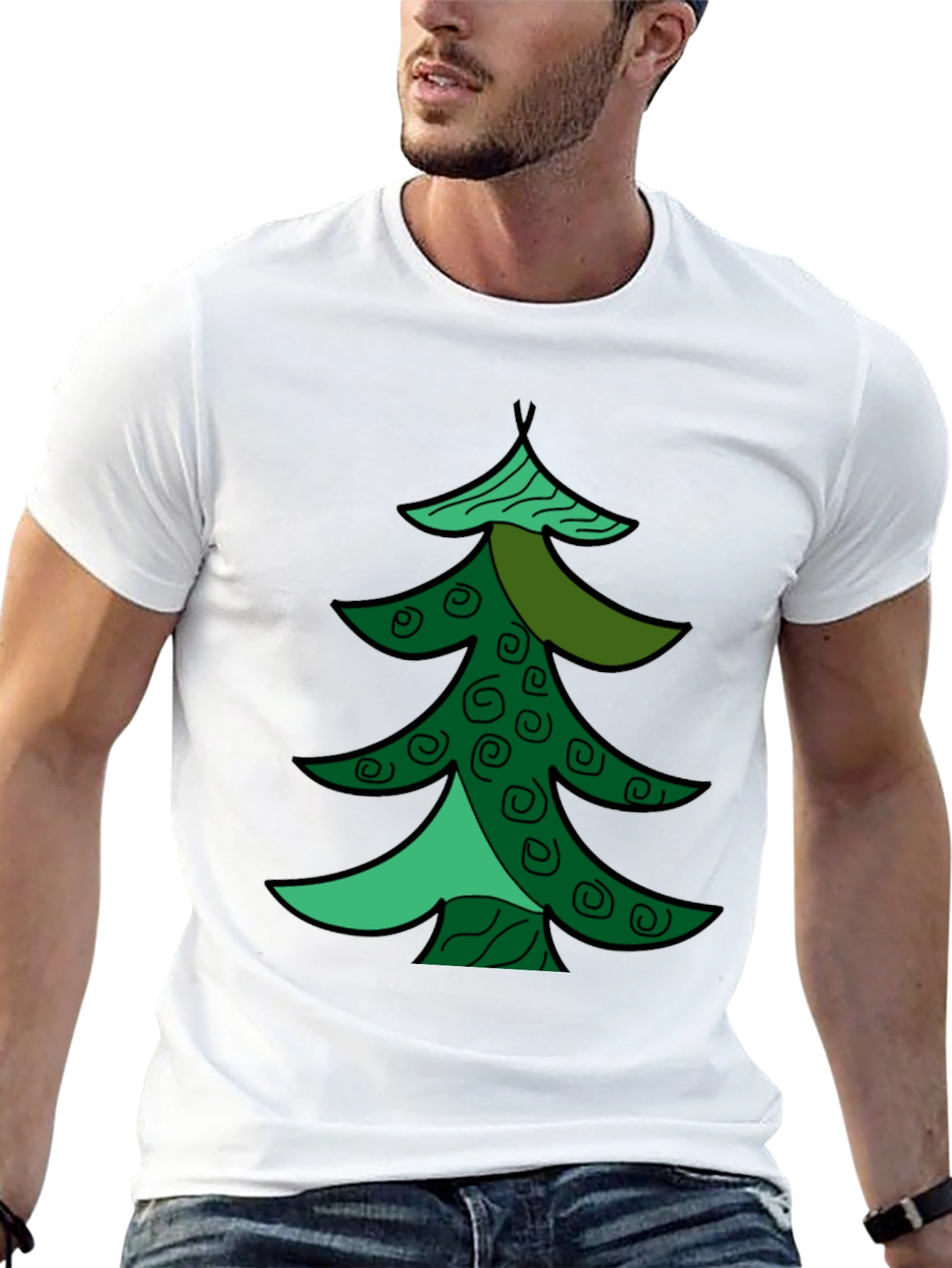 Christmas Tree Graphic Tee - Holiday Style
