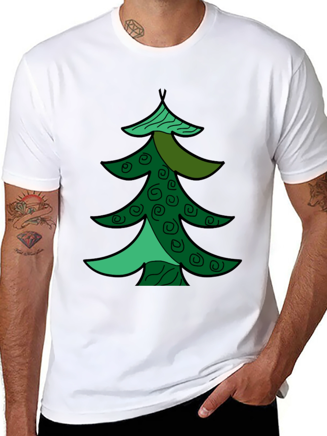 Christmas Tree Graphic Tee - Holiday Style