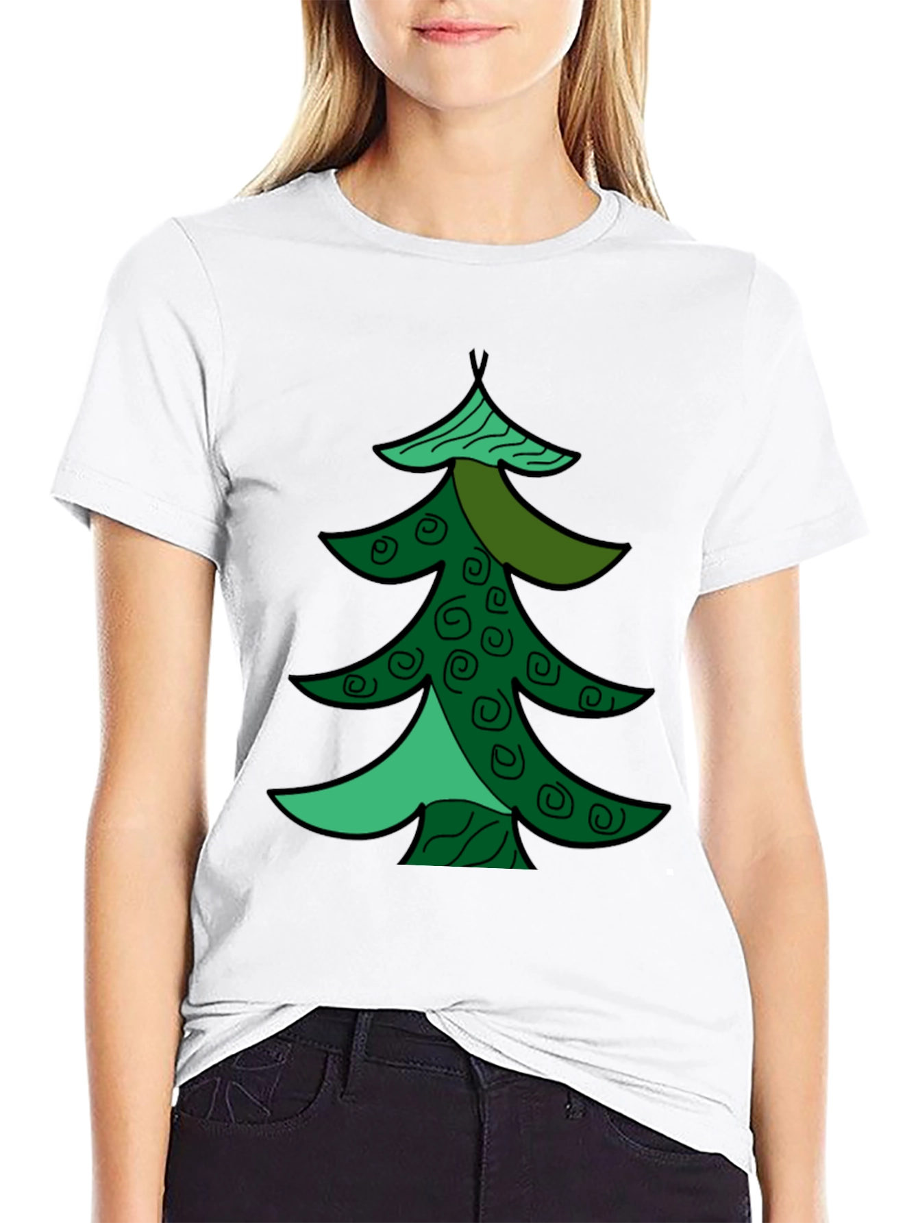 Christmas Tree Graphic Tee - Holiday Style