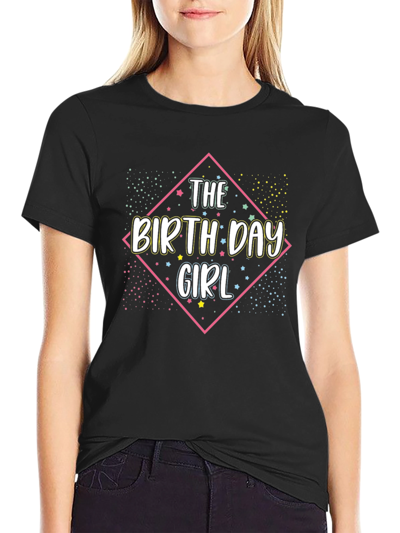 Birthday Girl Black Graphic Tee