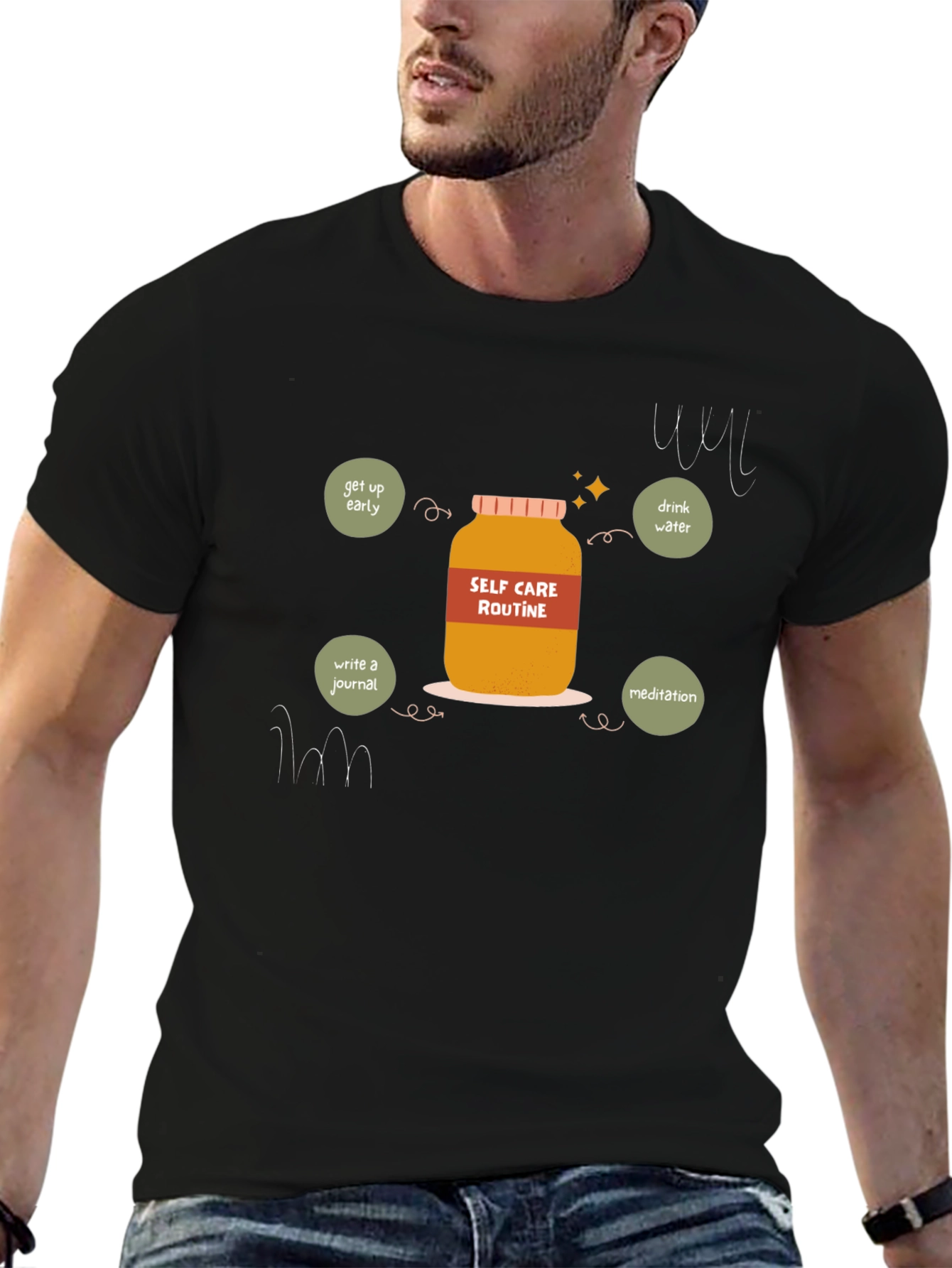 Self Care Routine T-Shirt - Wellness Jar