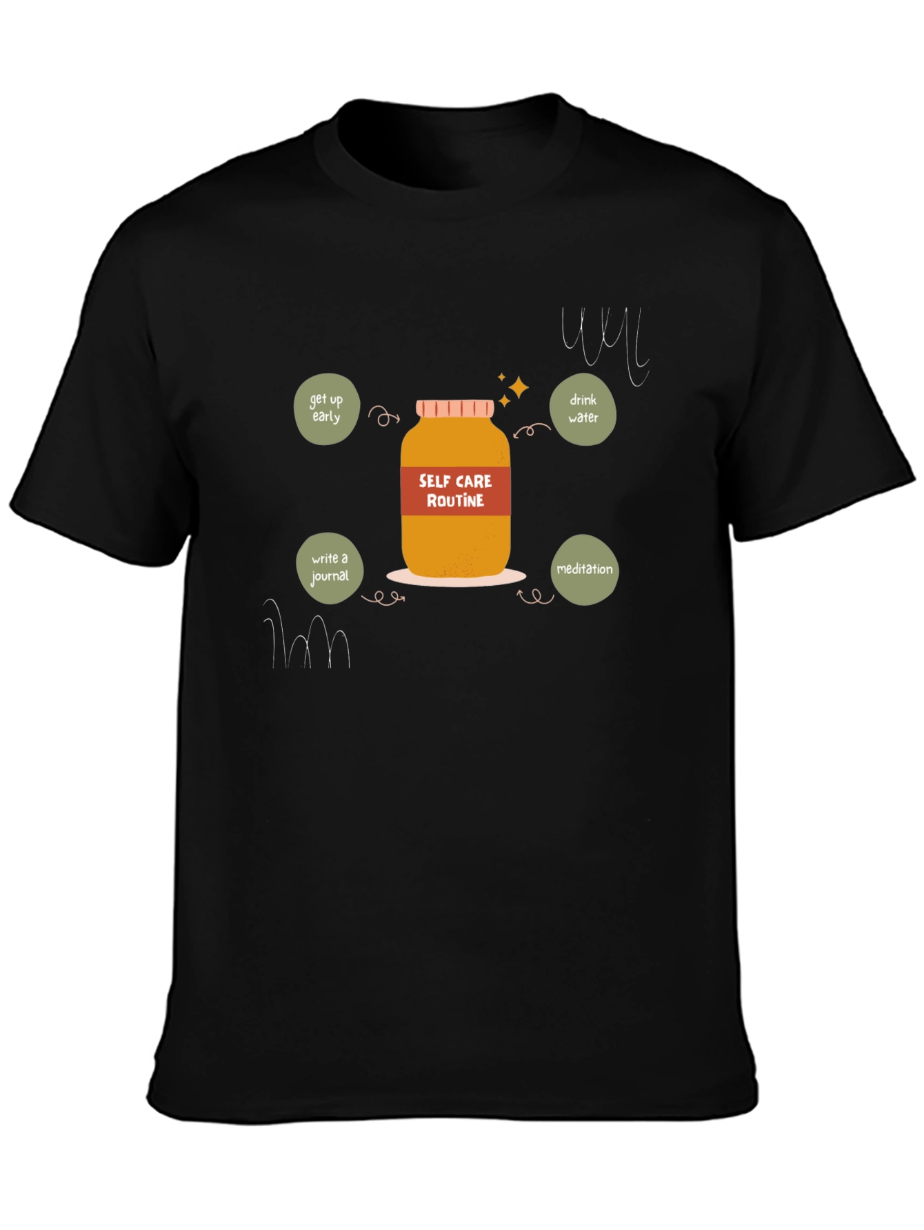 Self Care Routine T-Shirt - Wellness Jar
