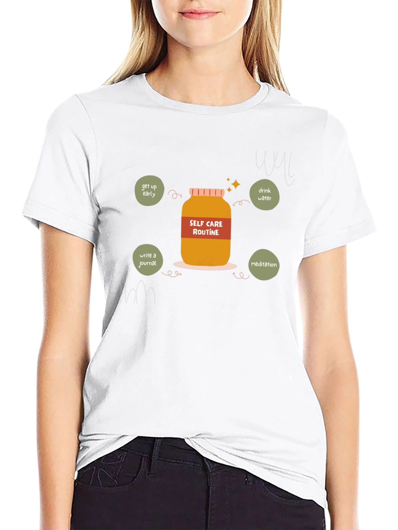 Self Care Routine T-Shirt - Wellness Jar