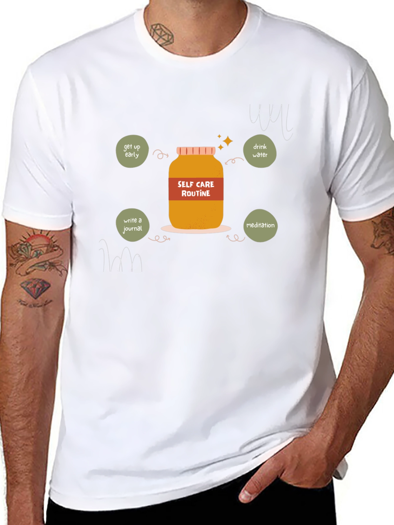 Self Care Routine T-Shirt - Wellness Jar