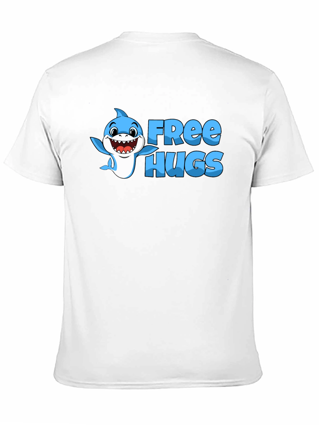 Free Hugs Shark Graphic Tee - Soft Cotton Blend