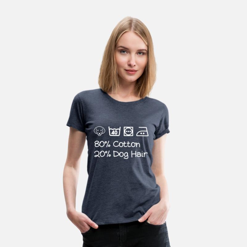 80% Cotton 20% Dog Hair - Cute Dog Washing Symbols