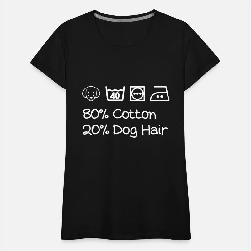 80% Cotton 20% Dog Hair - Cute Dog Washing Symbols