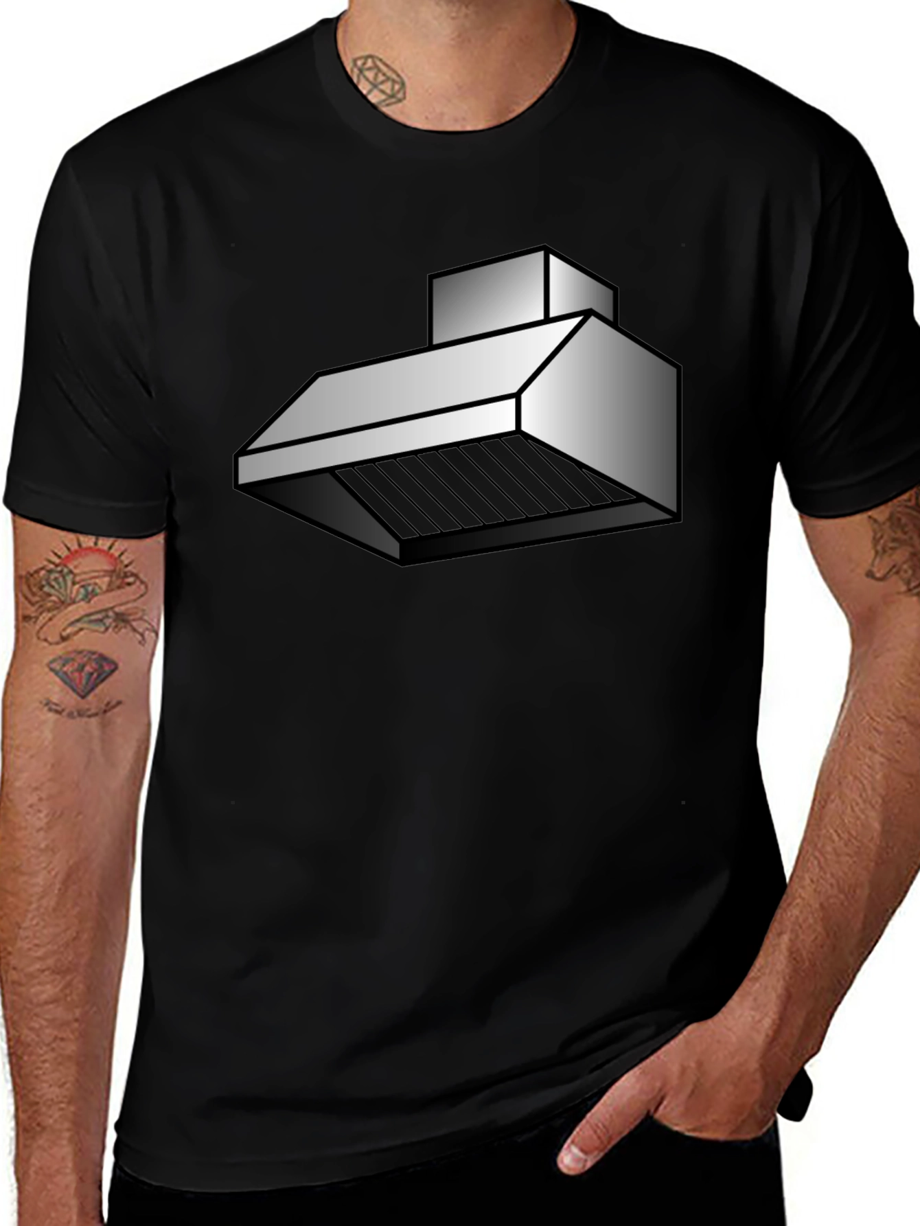 Kitchen Hood T-Shirt - Black Graphic Tee
