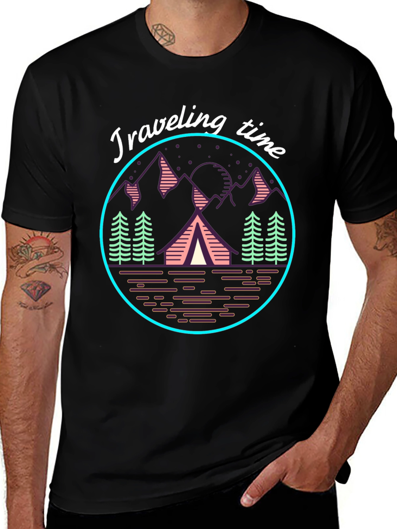 Traveling Time Graphic Tee | Camping Adventure T-Shirt