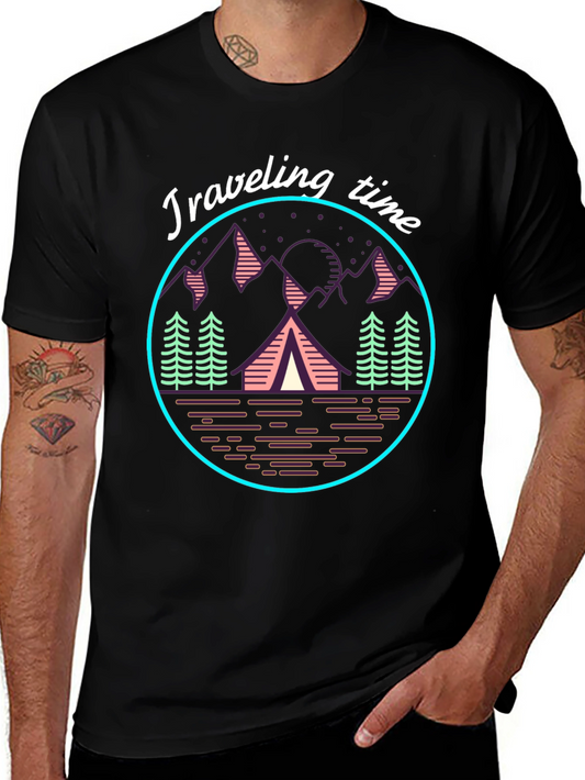 Traveling Time Graphic Tee | Camping Adventure T-Shirt