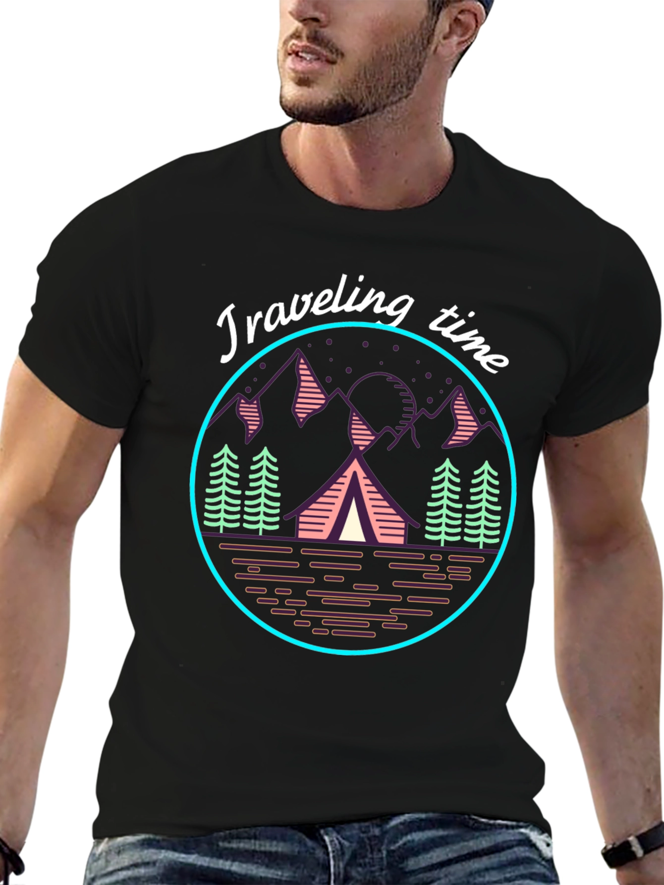 Traveling Time Graphic Tee | Camping Adventure T-Shirt