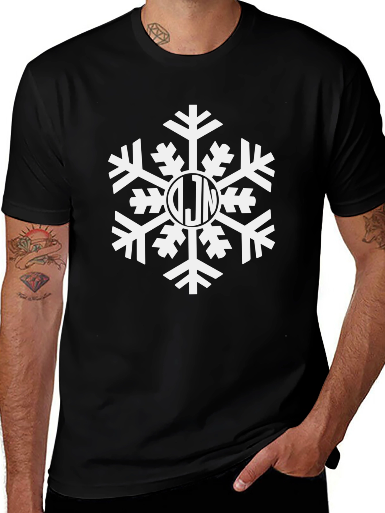 Monogrammed Snowflake Holiday T-Shirt