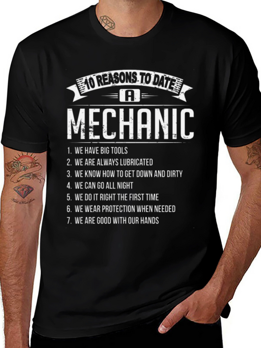 Mechanic Reasons to Date T-Shirt Funny Gift
