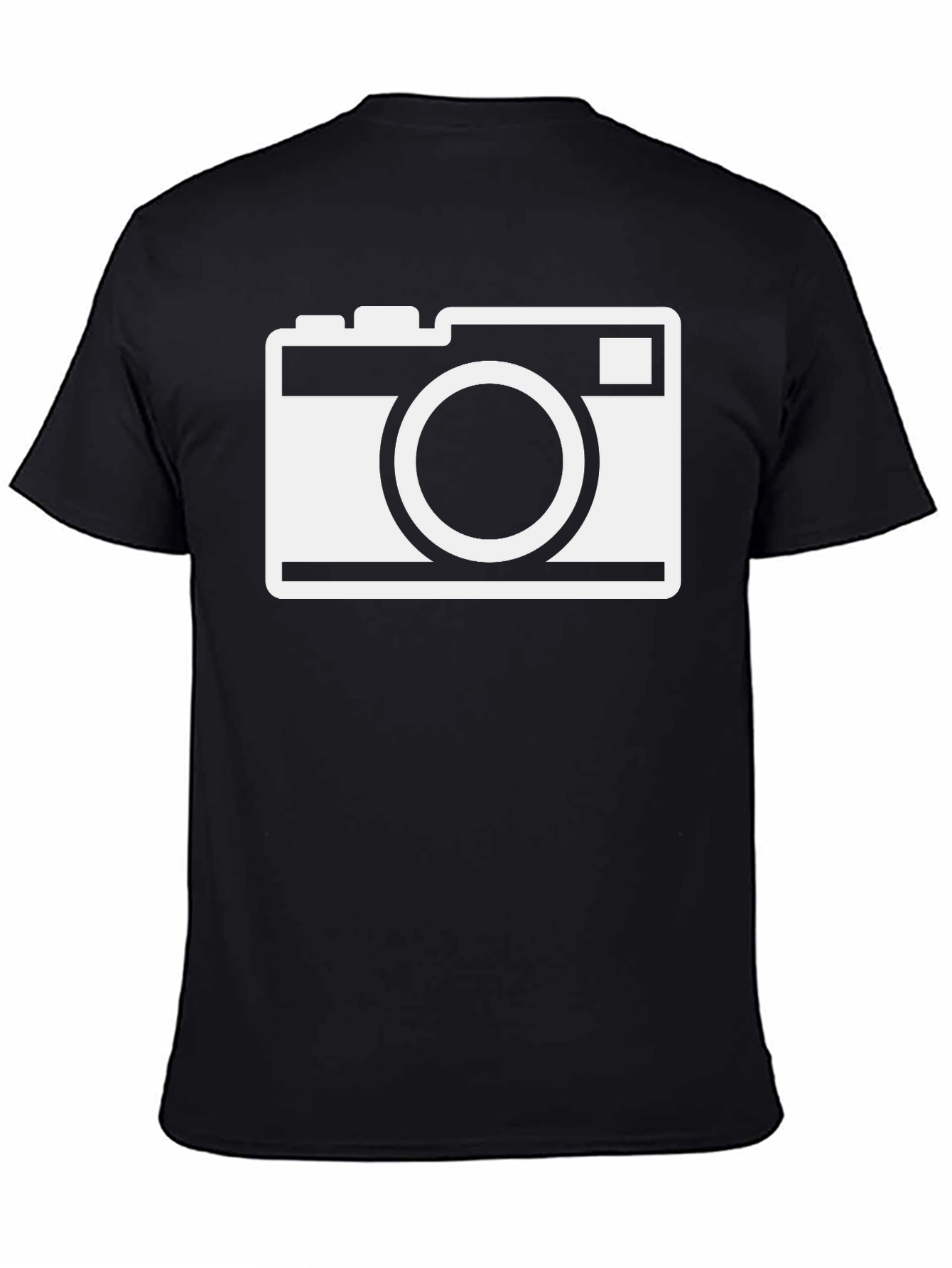 Camera Graphic Black T-Shirt - Stylish Photo Lover Tee