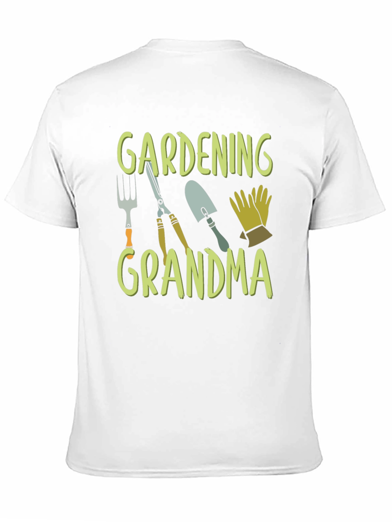 Gardening Grandma T-Shirt - Black Cotton Tee