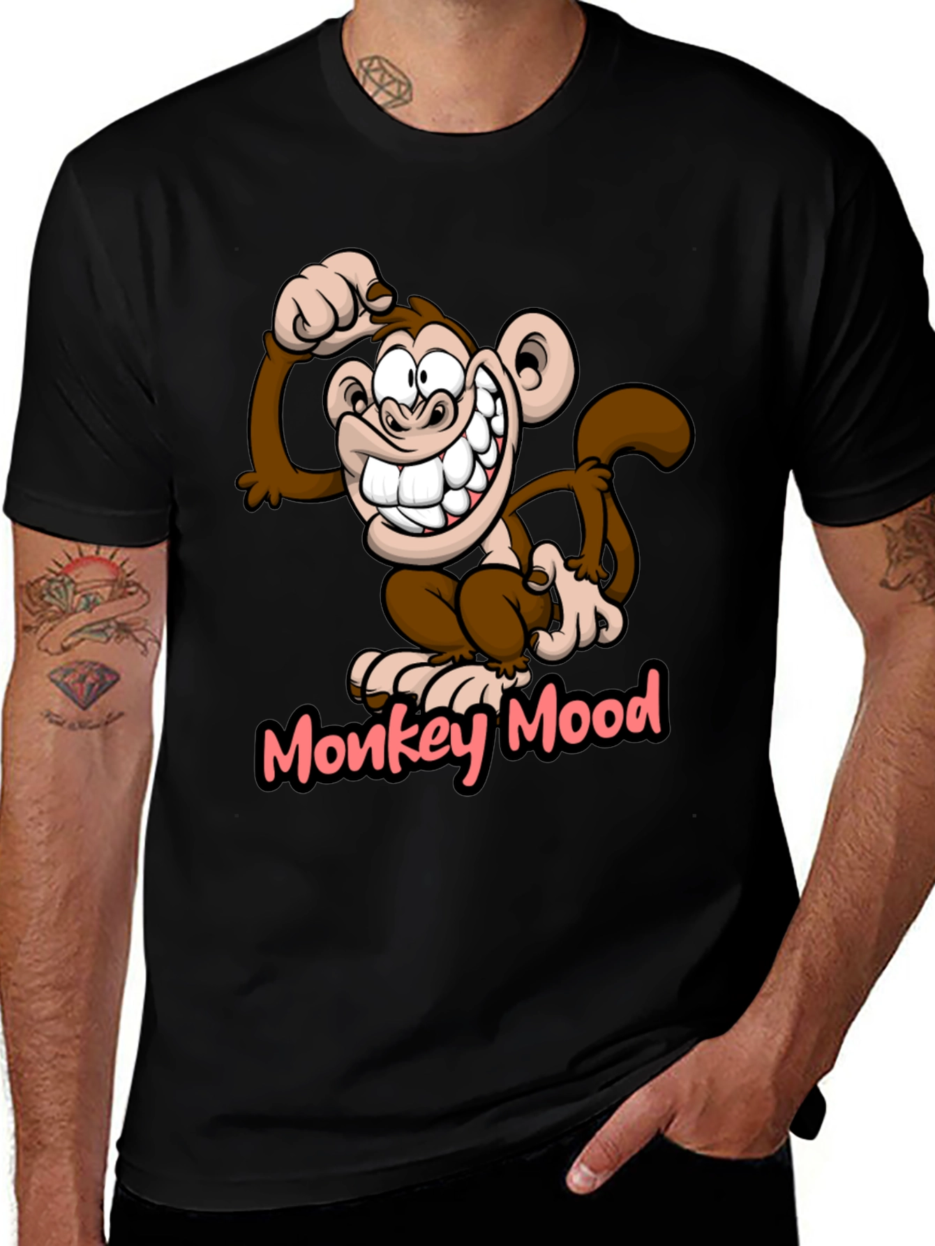 Monkey Mood Graphic T-Shirt - Fun Novelty Tee