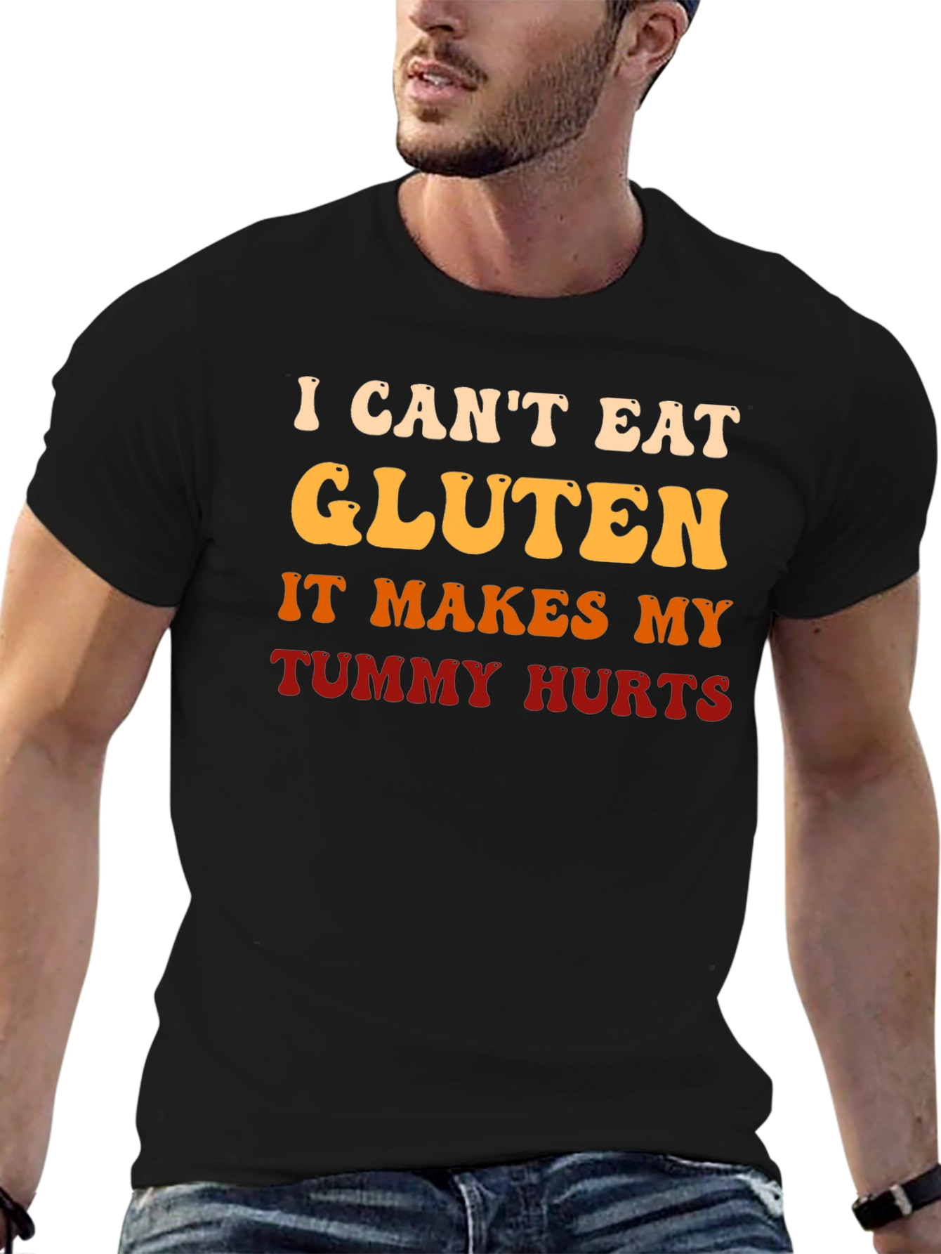 Funny Gluten Intolerance T-Shirt - Tummy Hurts Tee