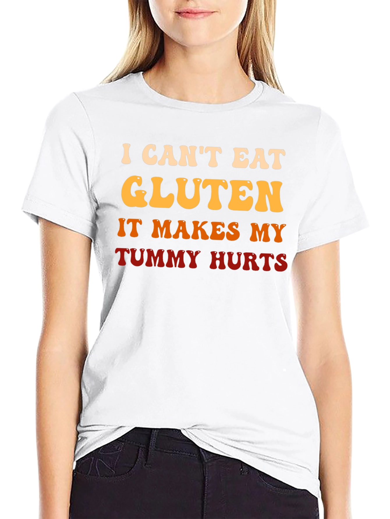 Funny Gluten Intolerance T-Shirt - Tummy Hurts Tee