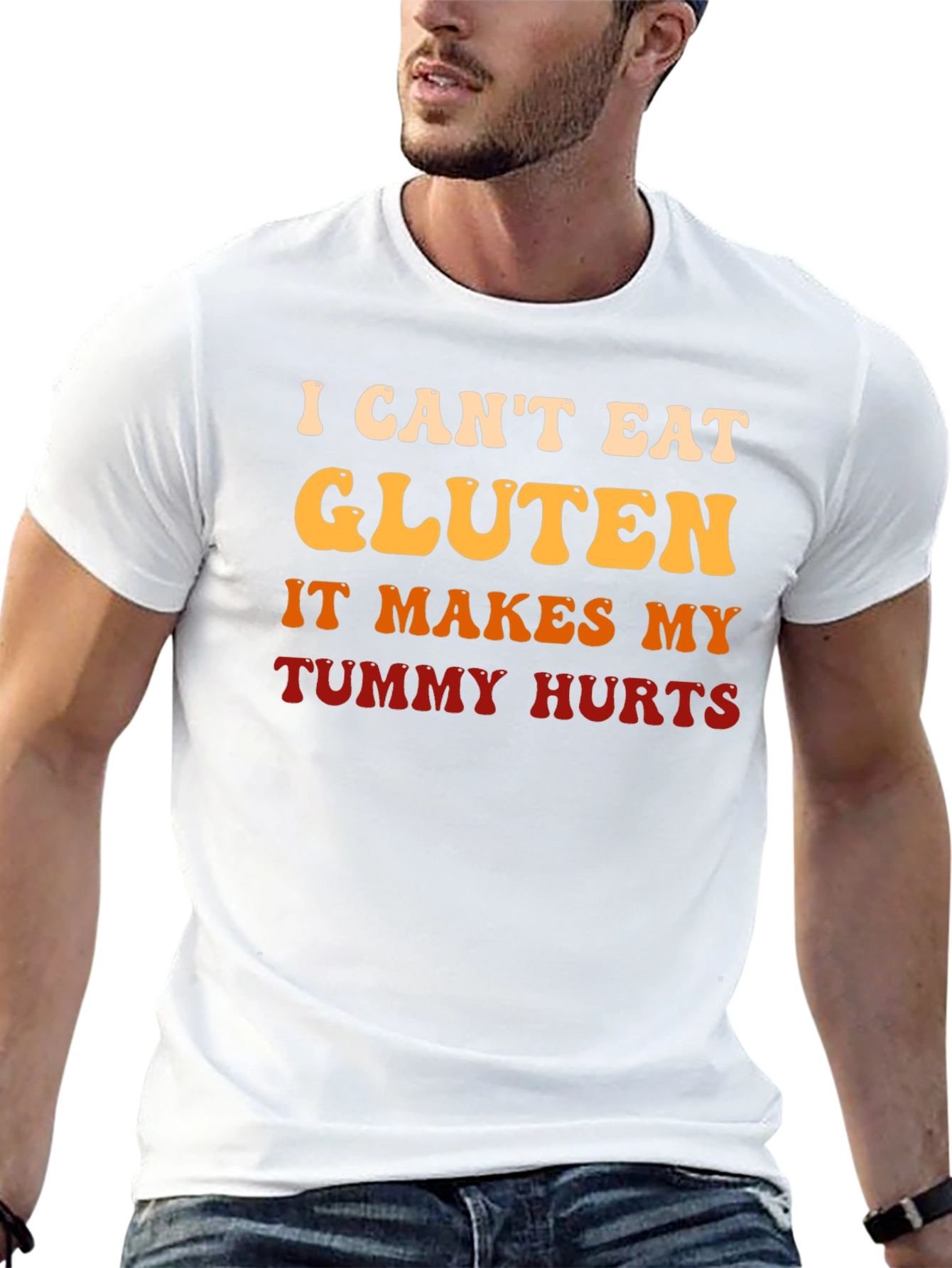 Funny Gluten Intolerance T-Shirt - Tummy Hurts Tee