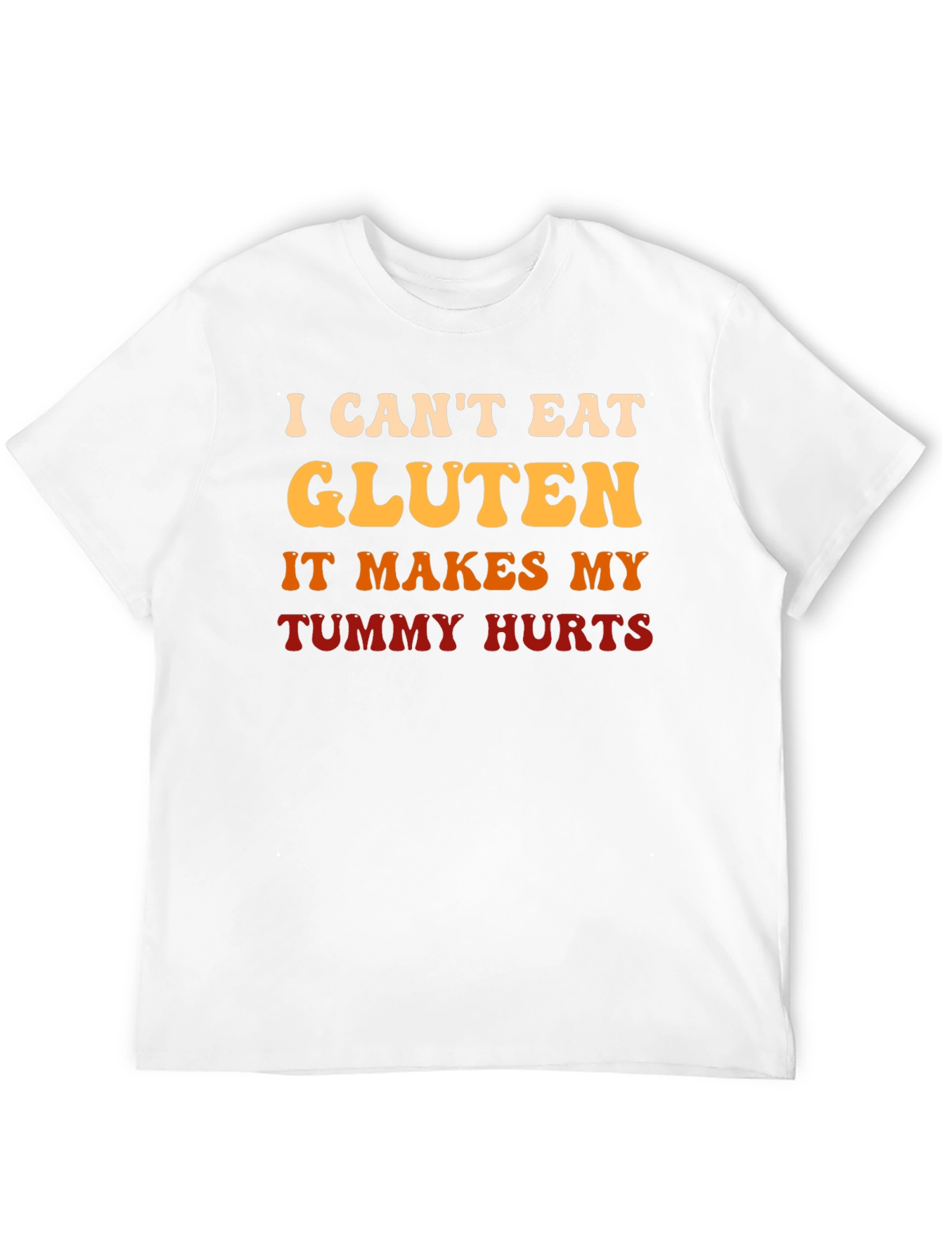 Funny Gluten Intolerance T-Shirt - Tummy Hurts Tee