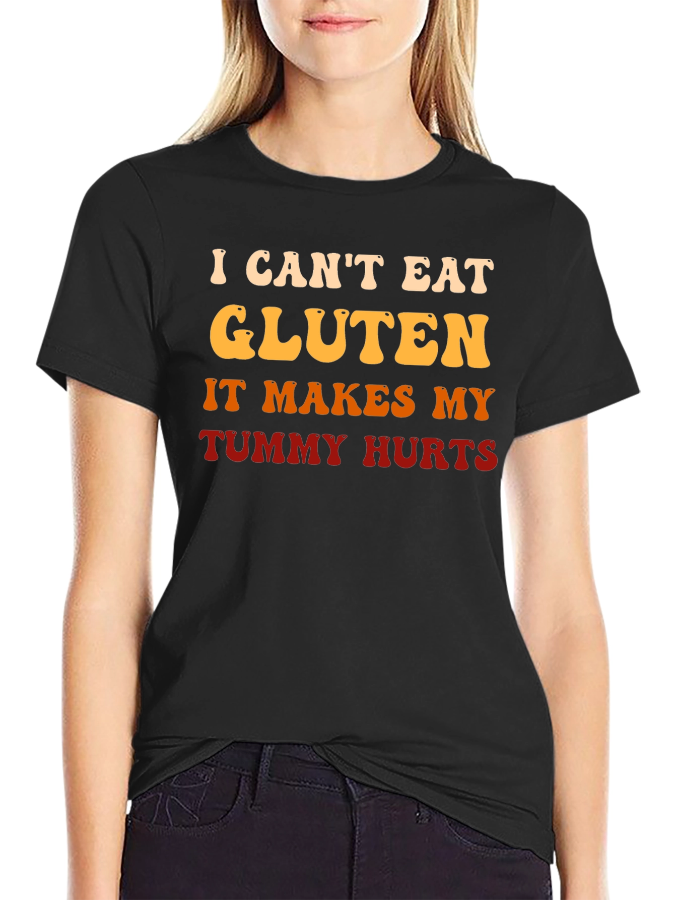 Funny Gluten Intolerance T-Shirt - Tummy Hurts Tee