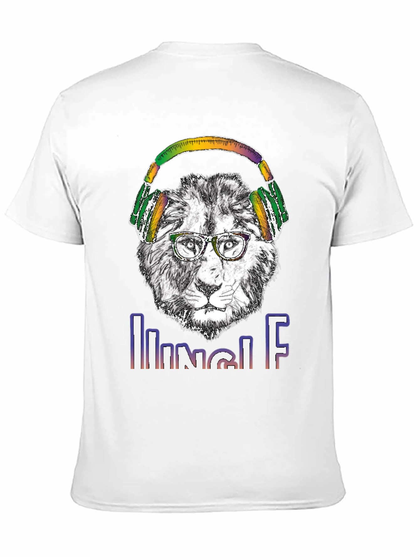 Jungle Lion Headphones T-Shirt