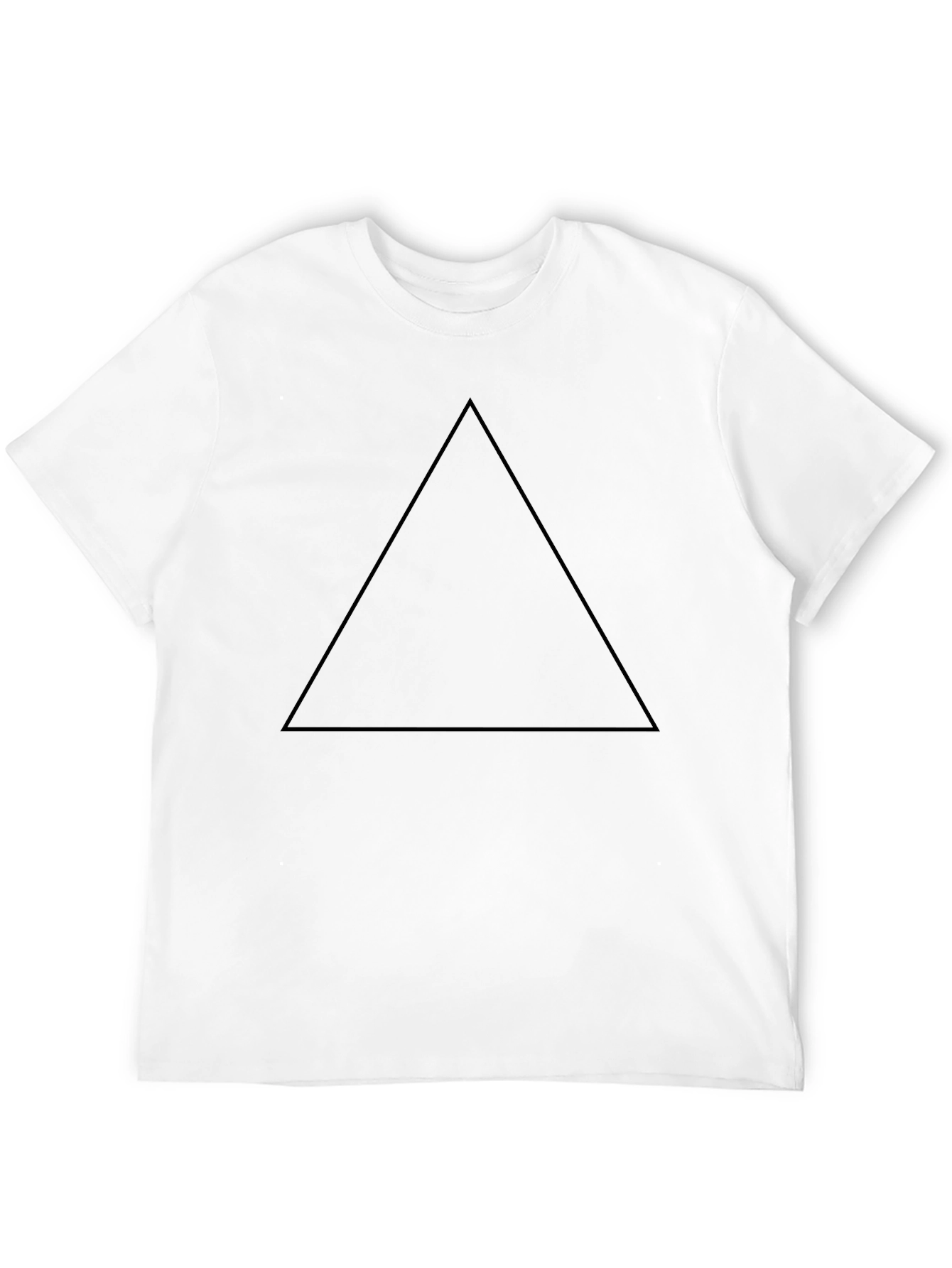 Mens Black Triangle Graphic Tee - Casual Style