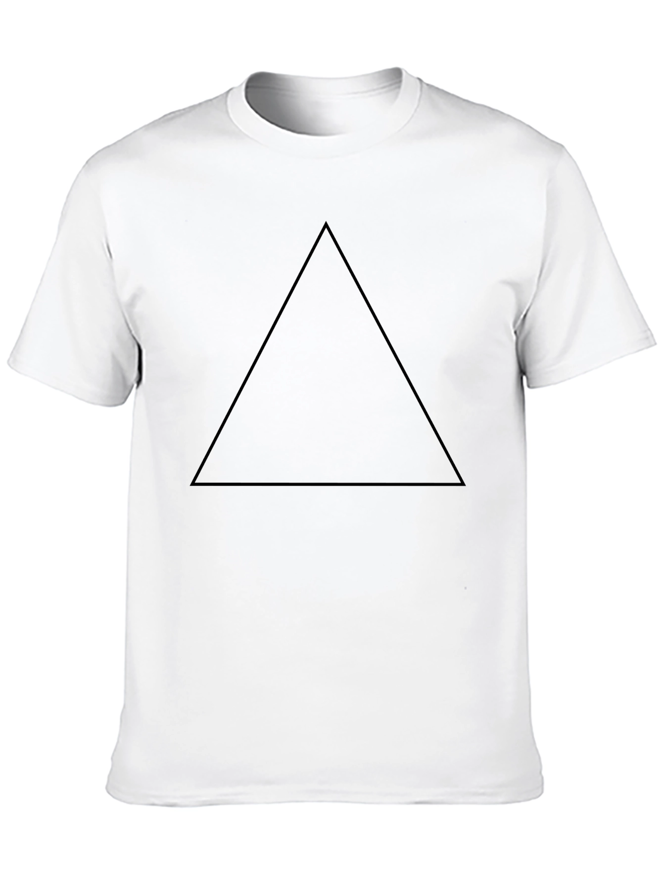 Mens Black Triangle Graphic Tee - Casual Style