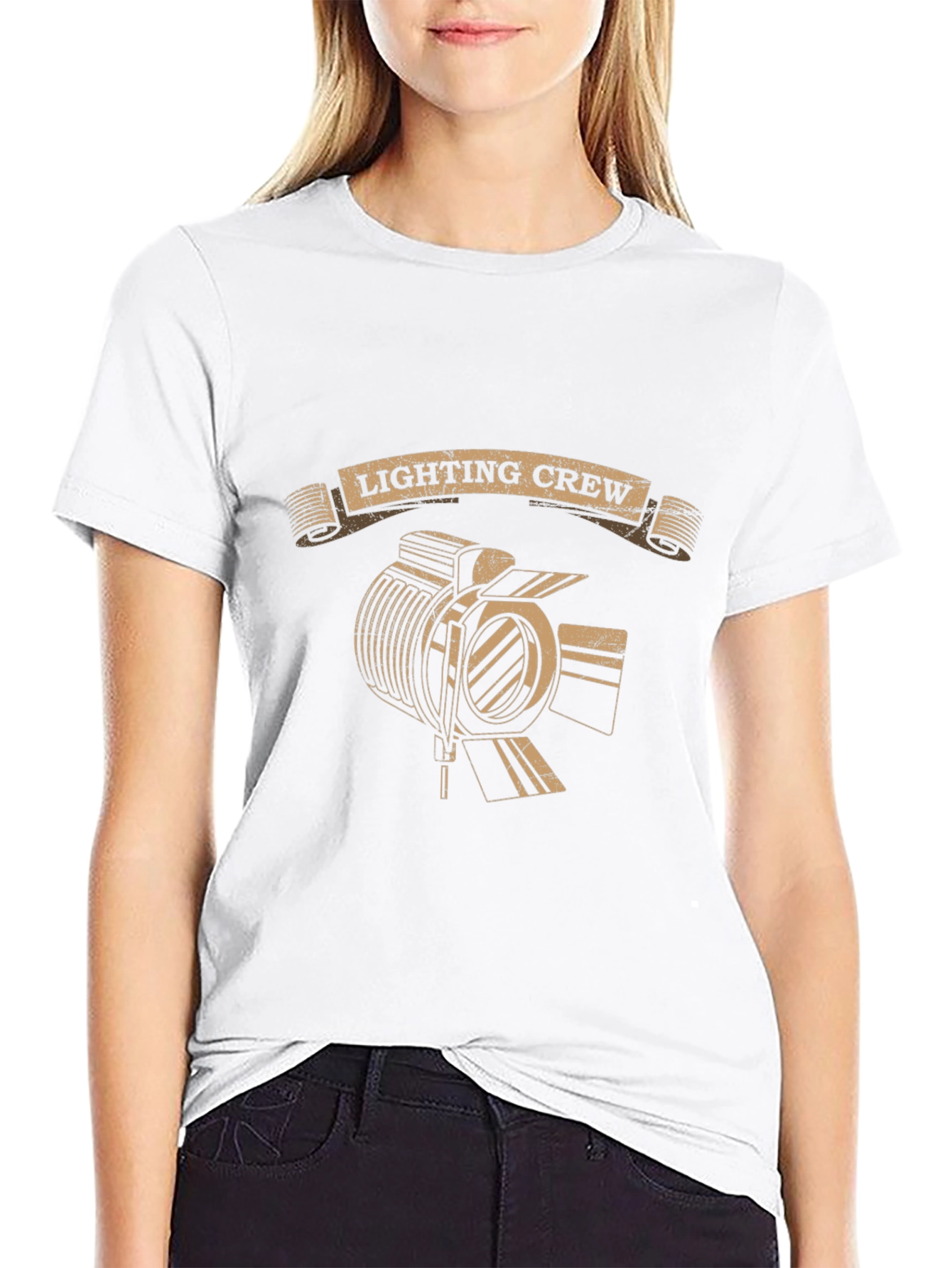 Lighting Crew T-Shirt - Black Graphic Tee